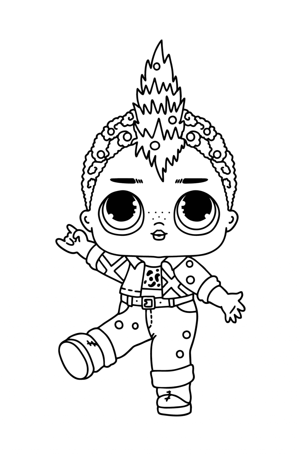 Colouring page LOL Surprise Punk Boi - Online and Print for Free!