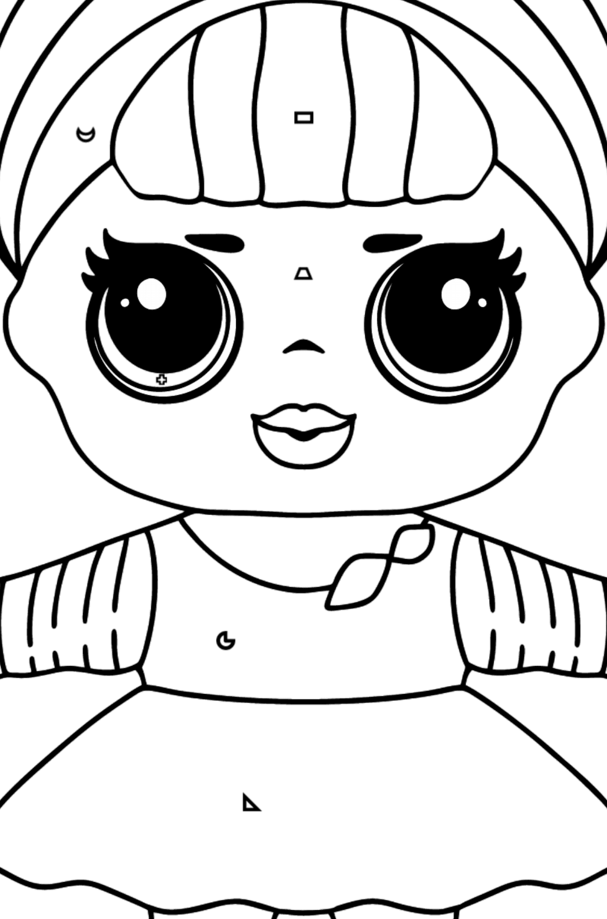 LOL Surprise Doll Sis Swing Coloring page - Coloring by Geometric Shapes for Kids