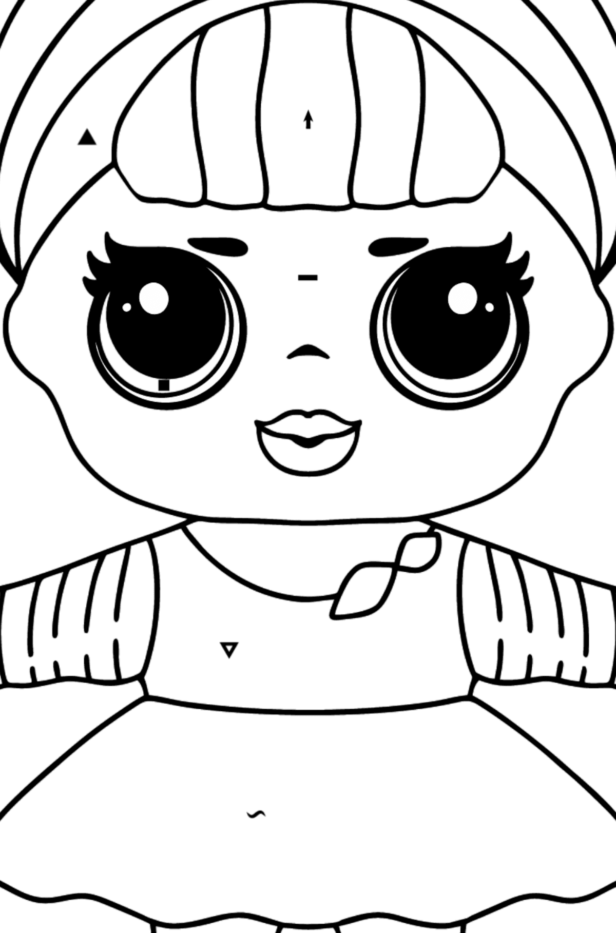 LOL Surprise Doll Sis Swing Coloring page - Coloring by Symbols for Kids