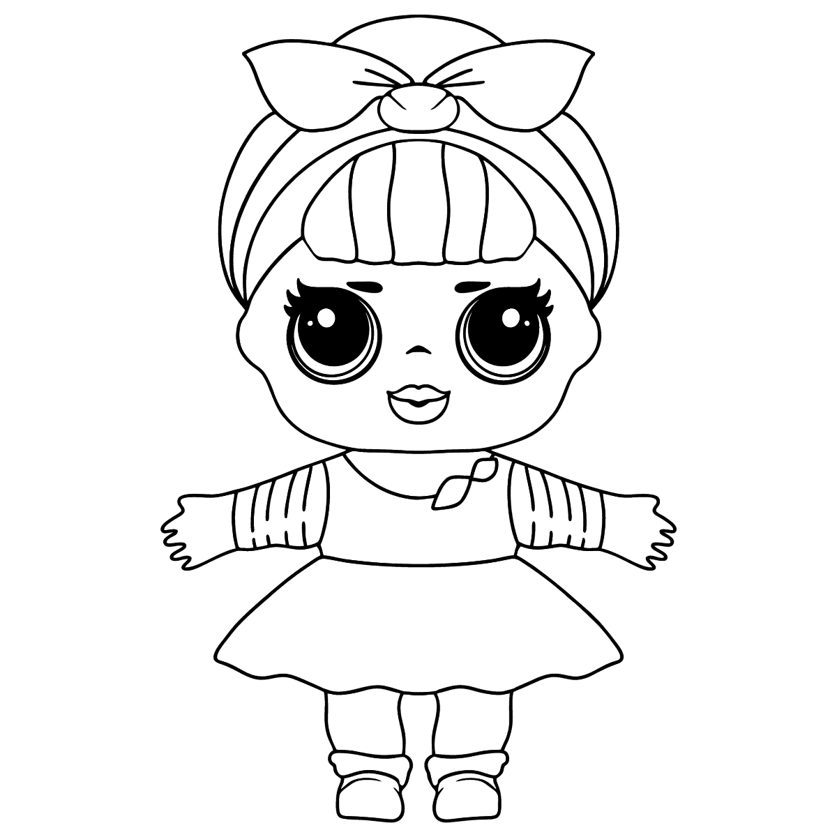 Desenho de Boneca L.O.L. Sis Swing para colorir