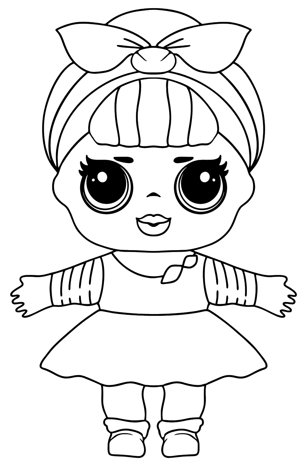 Desenho de Boneca L.O.L. Sis Swing para colorir