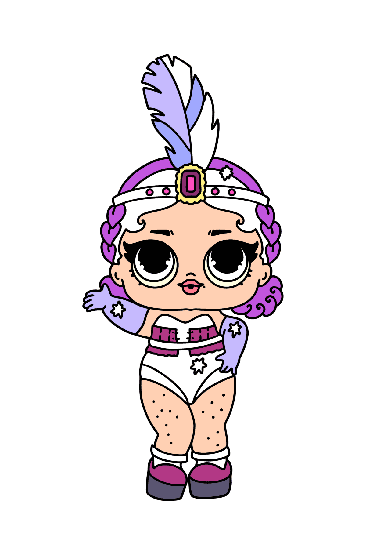 Раскраска Snowbaby Sparkl ЛОЛ - Картинки для Детей