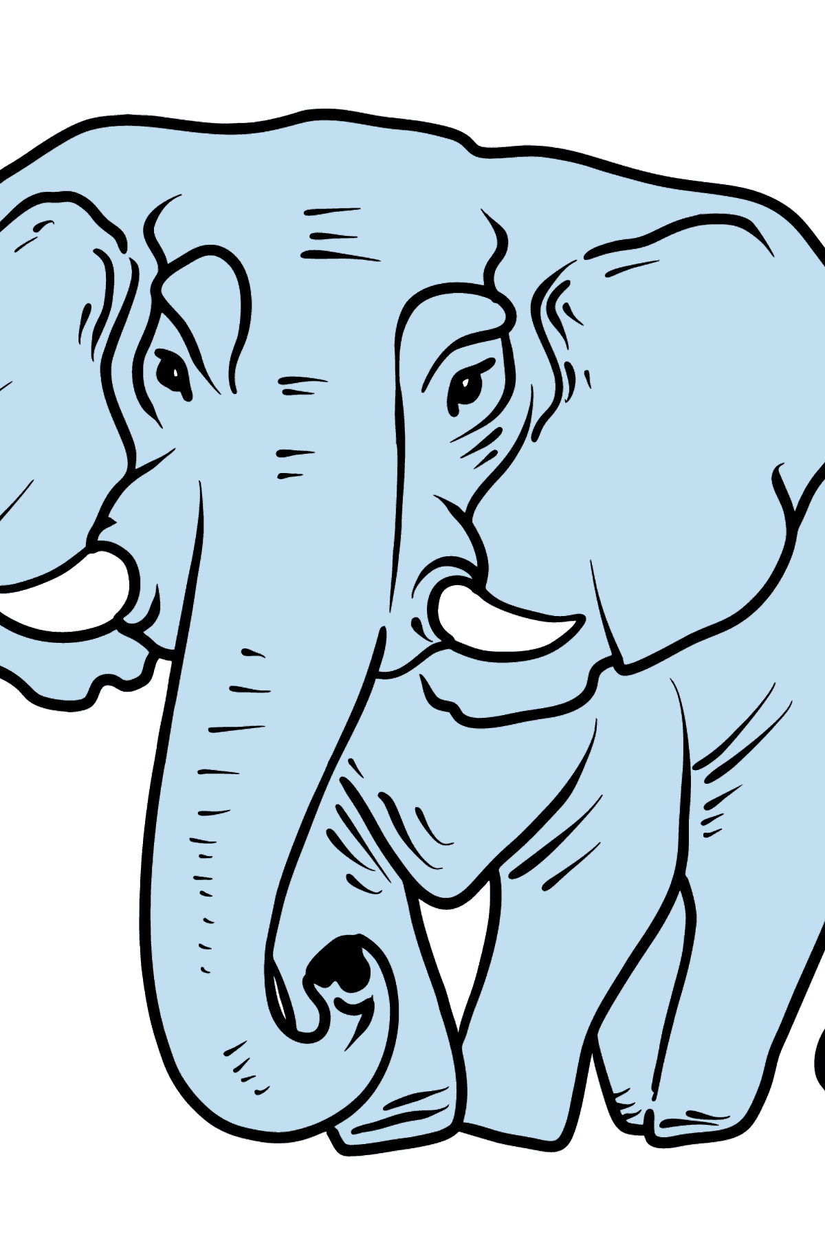Målarbild elefant - Målarbilder För barn