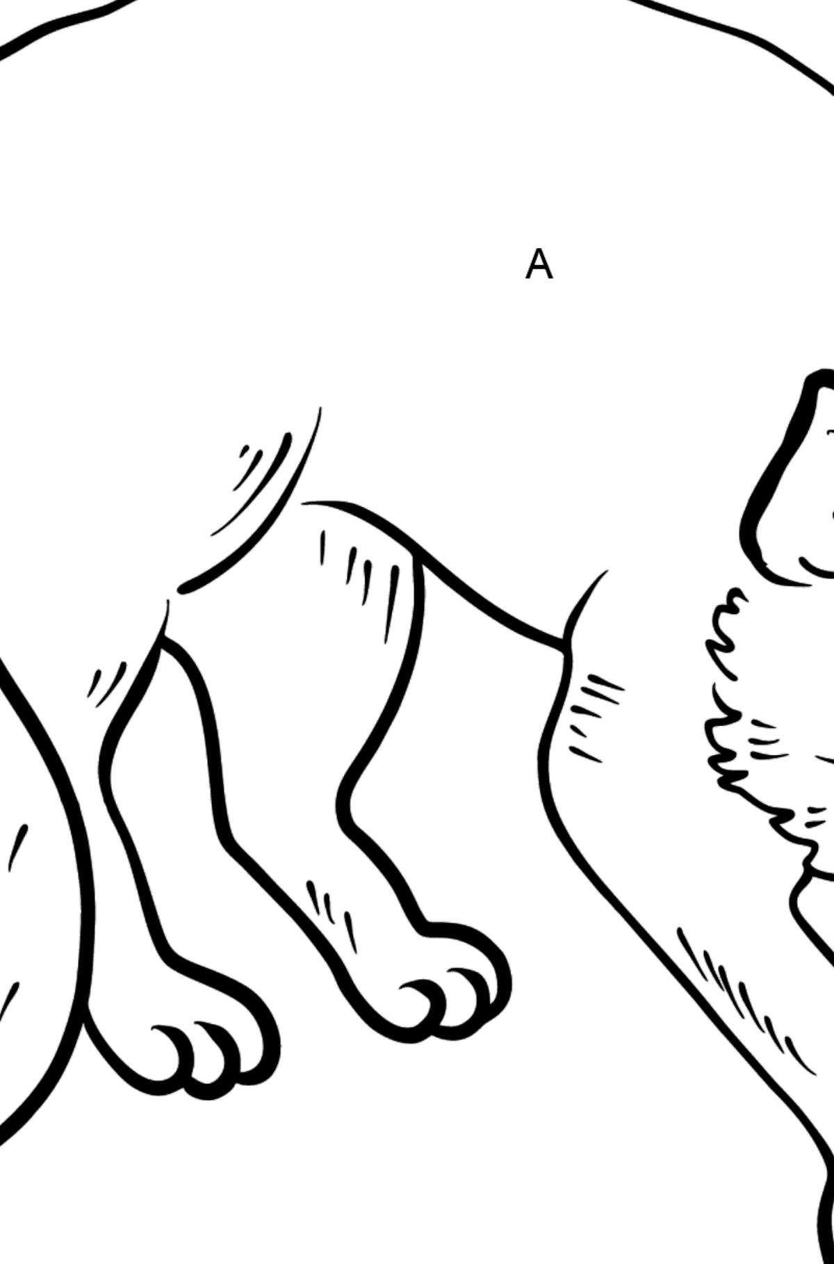 Fox coloring page - Coloring by Letters for Kids