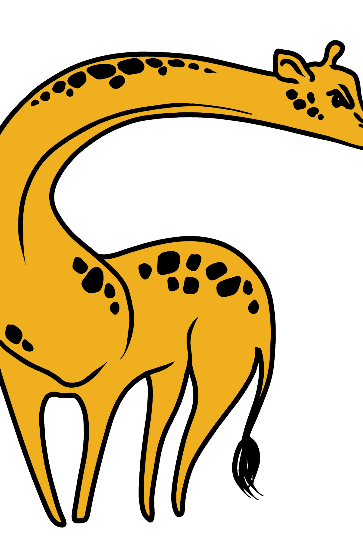 Dibujo de jirafa para colorear - Dibujos para Colorear para Niños