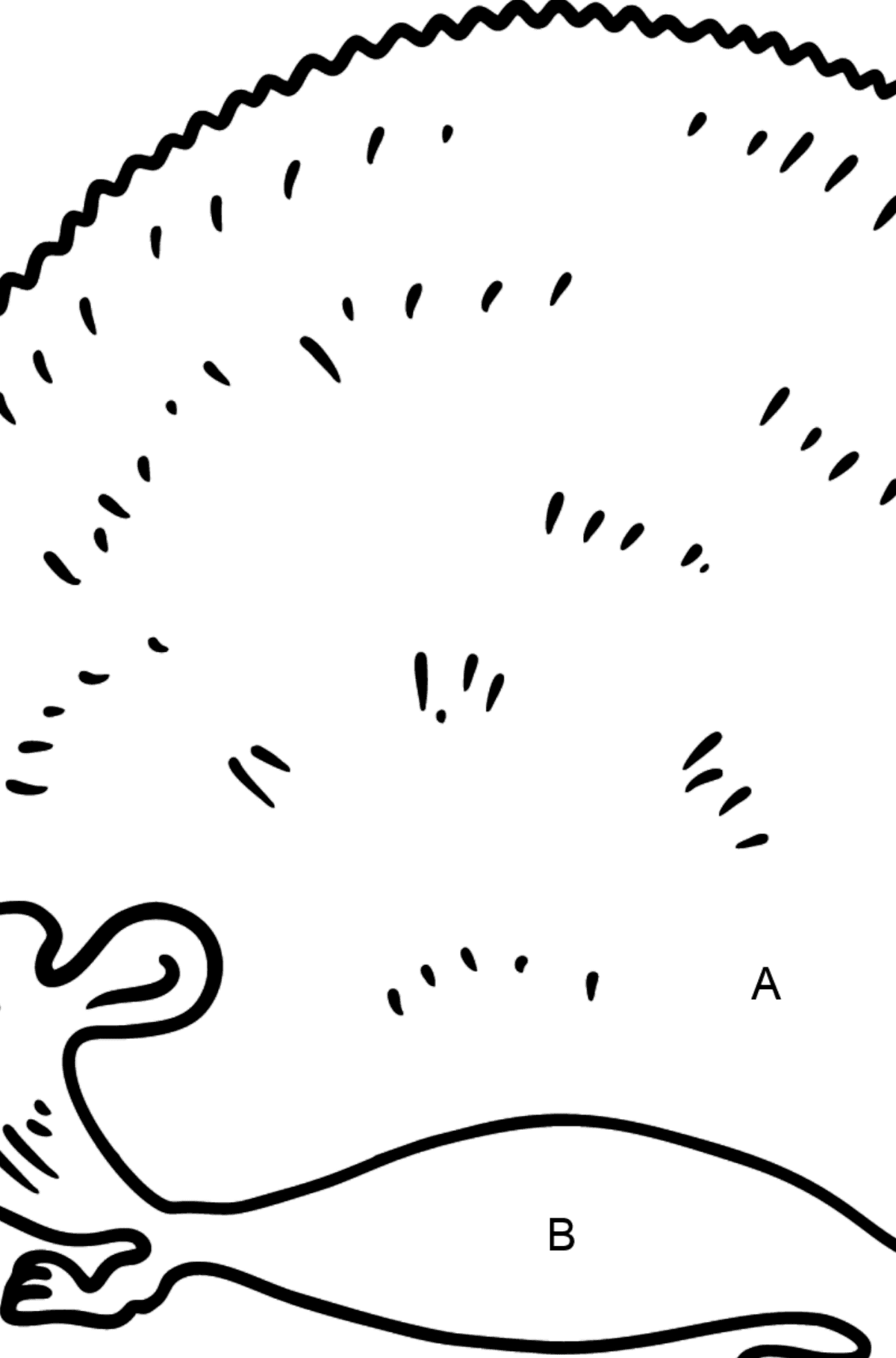 Hedgehog coloring page - Coloring by Letters for Kids
