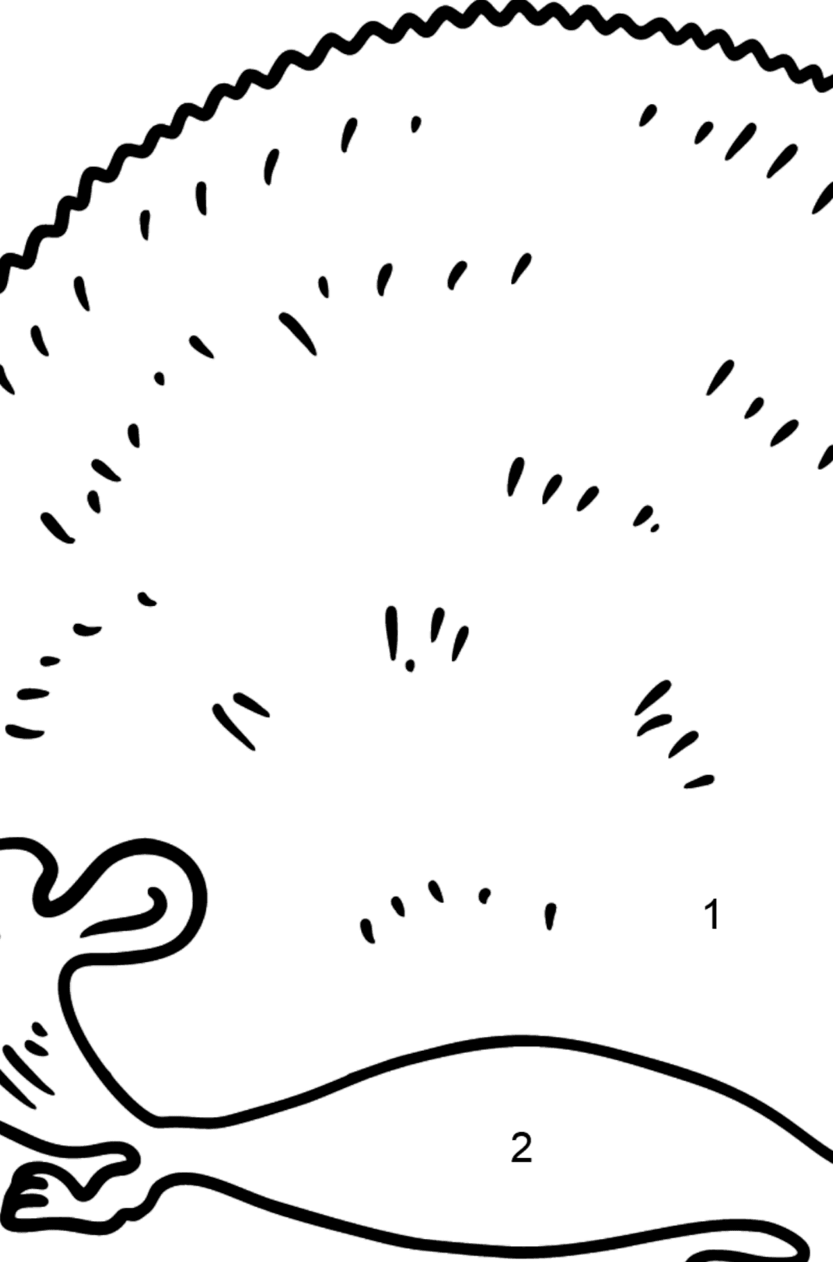 Hedgehog coloring page - Coloring by Numbers for Kids