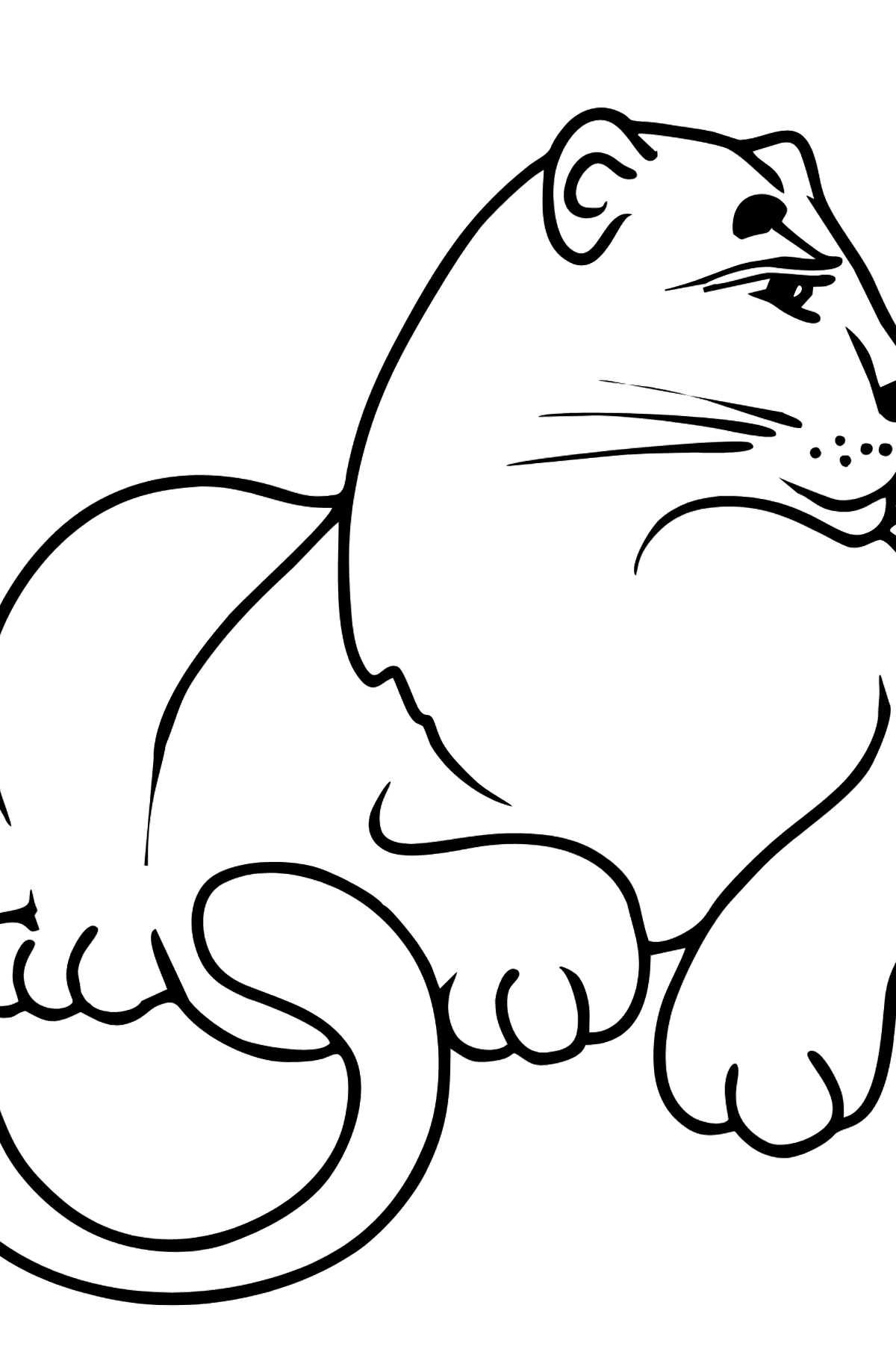 Desenho para colorir de Pantera - Imagens para Colorir para Crianças
