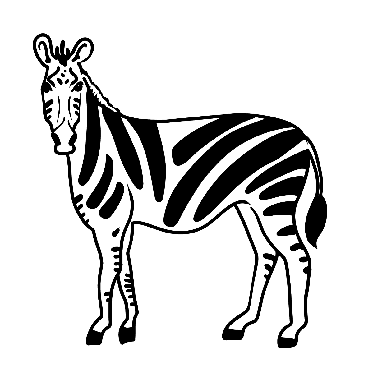 zebra coloring page color online for free