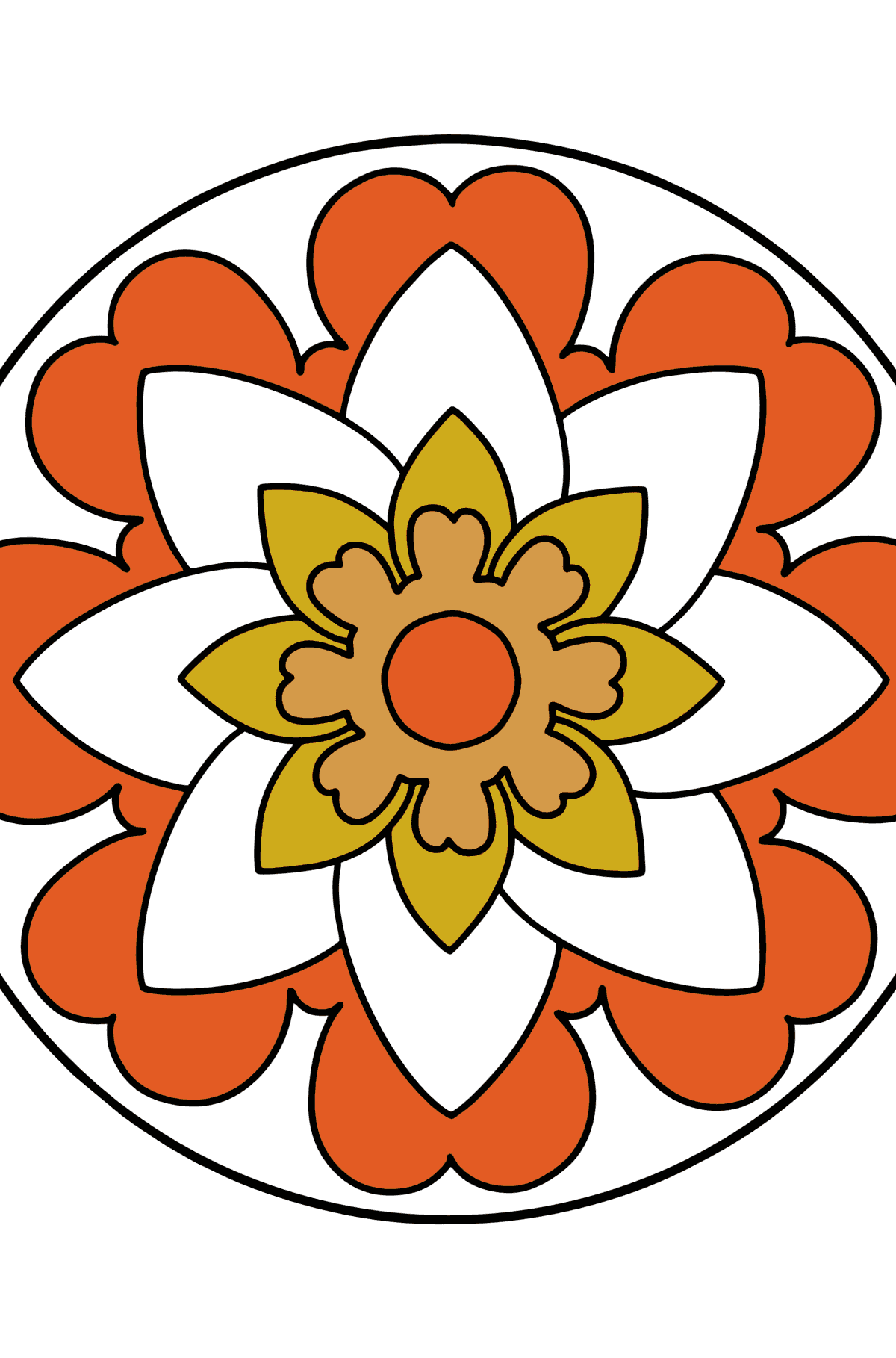 Mandala coloring page - 20 elements - Coloring Pages for Kids