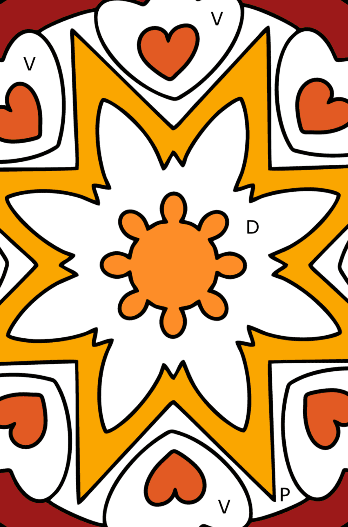 Coloriage mandala - 20 parties - Coloriage par Lettres pour les Enfants