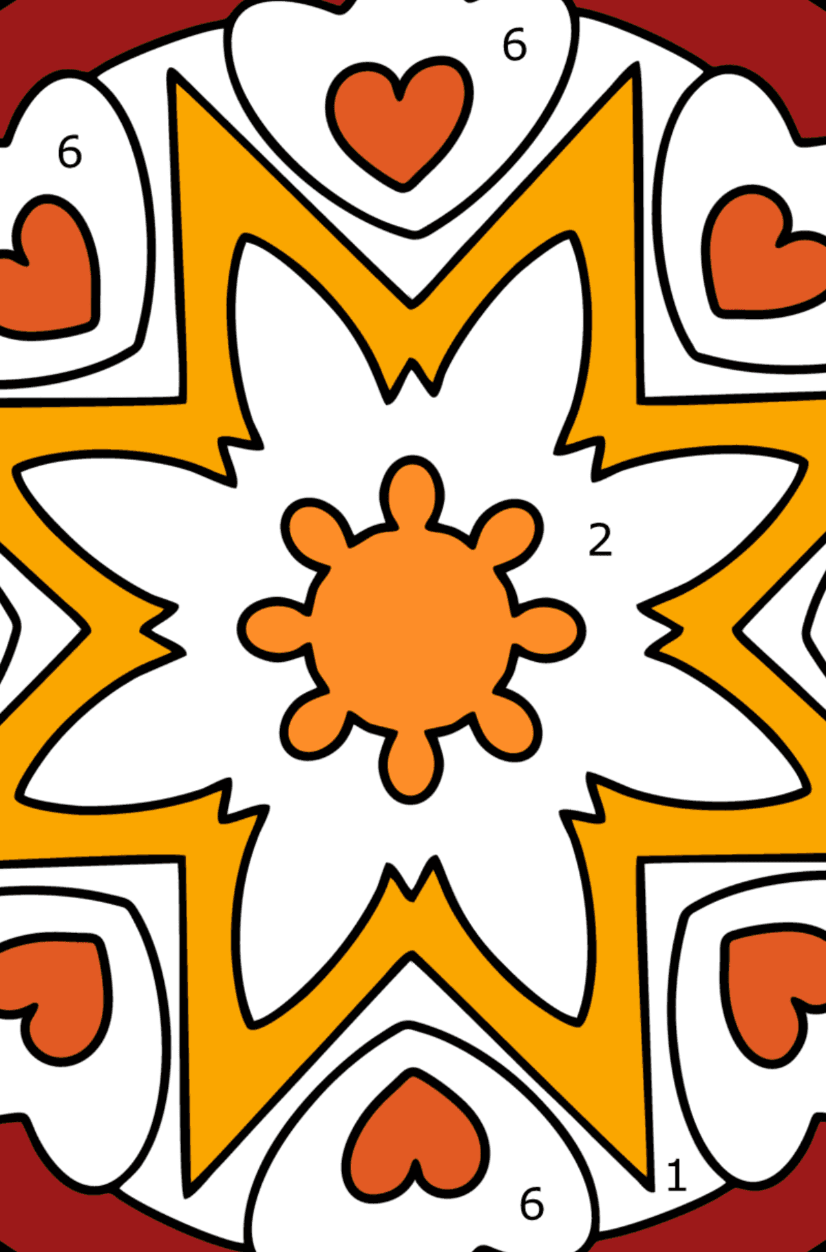 Coloriage mandala - 20 parties - Coloriage par Chiffres pour les Enfants