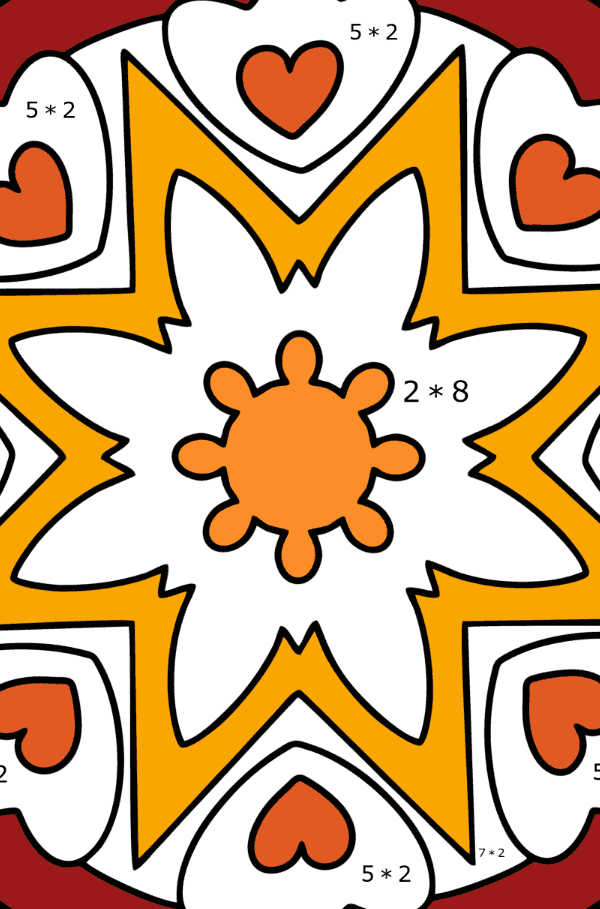 Coloriage mandala - 20 parties - Coloriage Magique Multiplication pour les Enfants