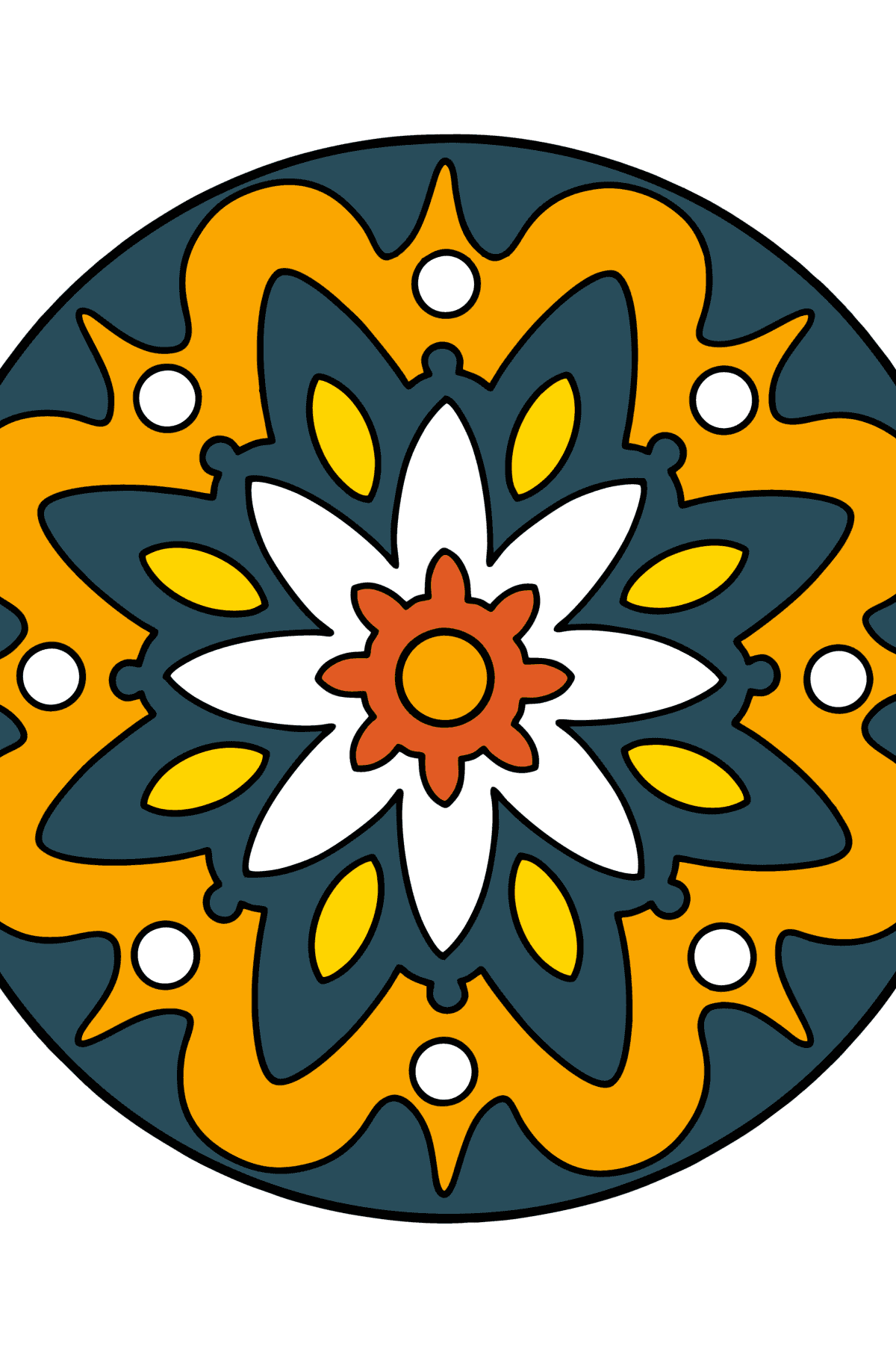 Desenho para colorir Mandala - 22 elementos - Imagens para Colorir para Crianças
