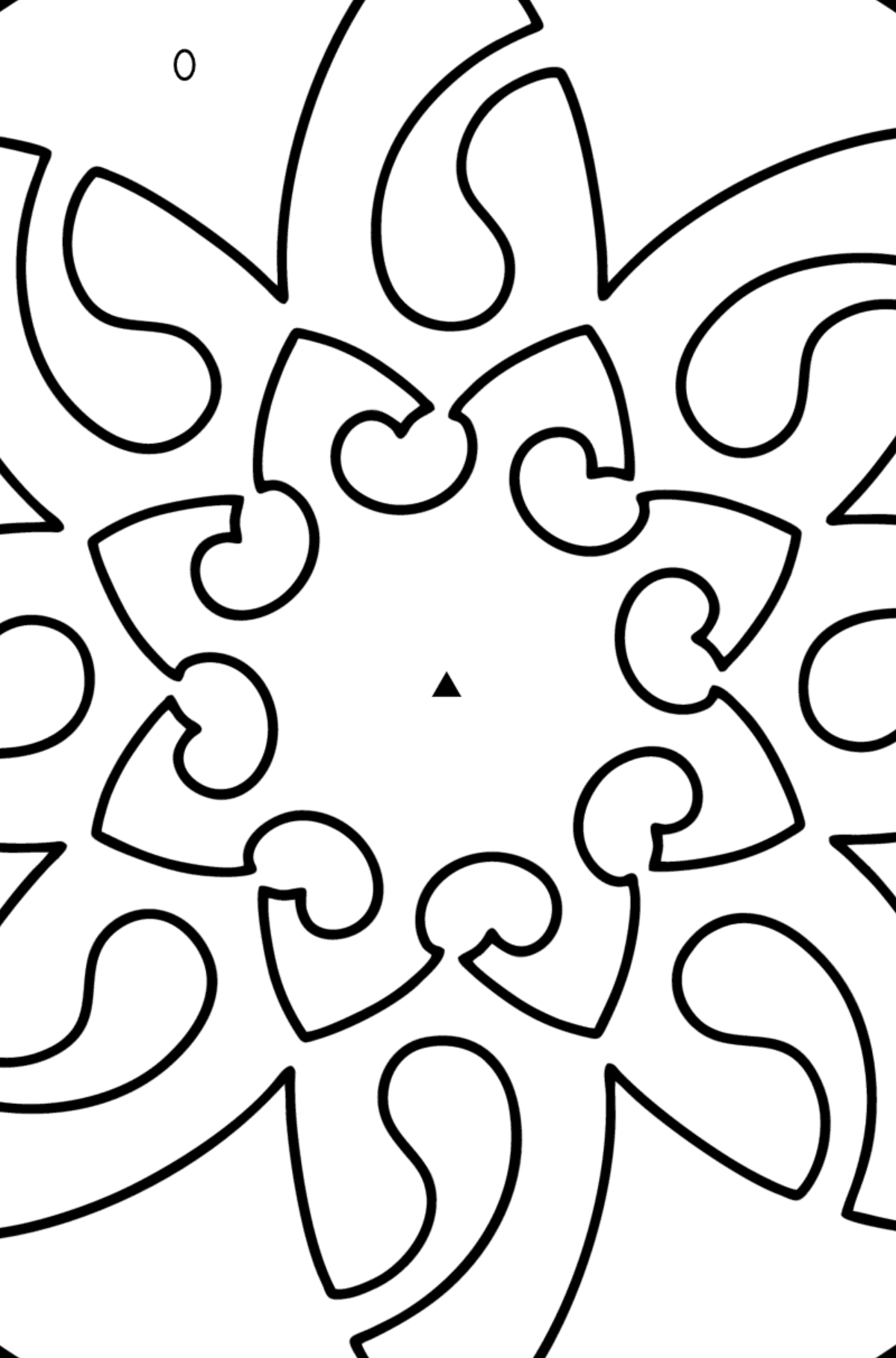 Desen de colorat Mandala 1 - Desen de colorat după Simbol și Forme Geometrice pentru copii