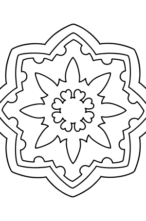 Mandala coloring page - 5 elements ♥ Online and Print for Free!