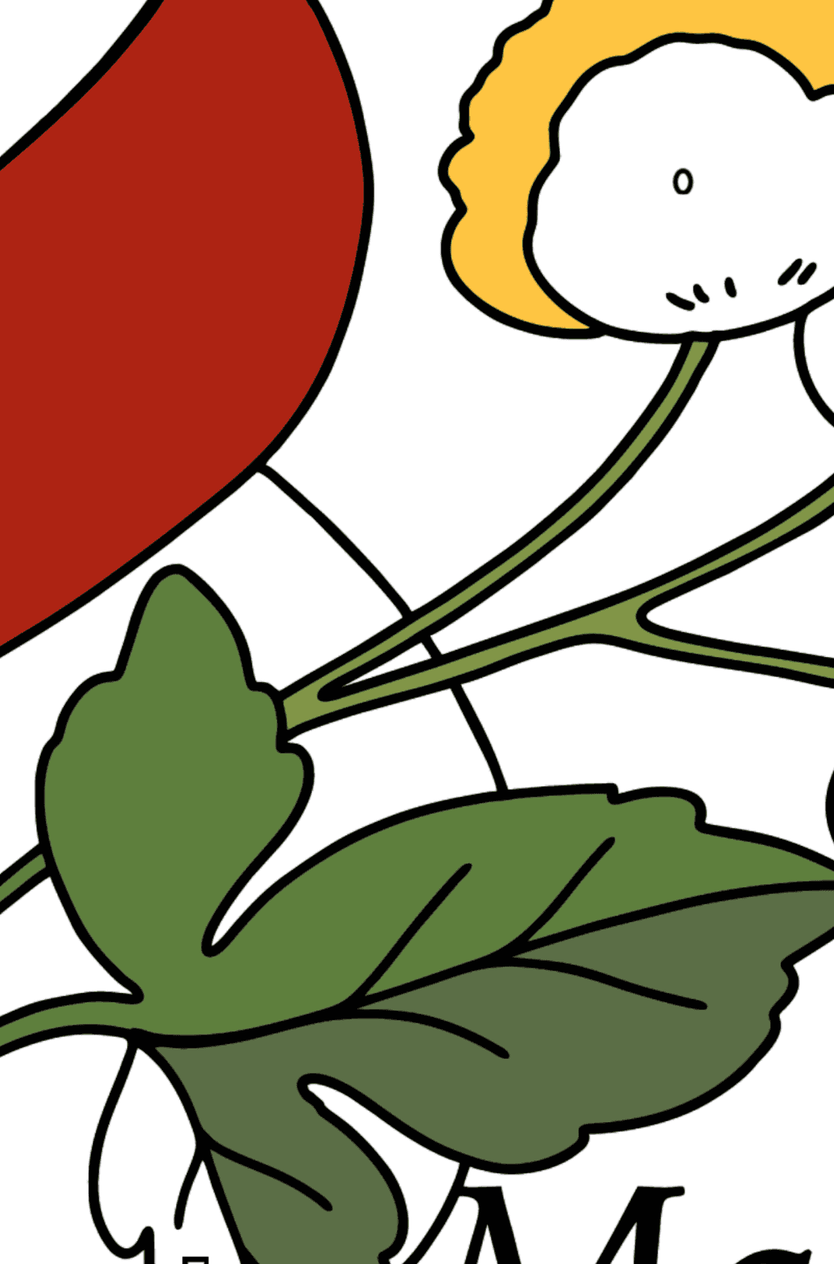 Открытка раскраска на 8 марта для малышей - Картинка высокого качества для Детей