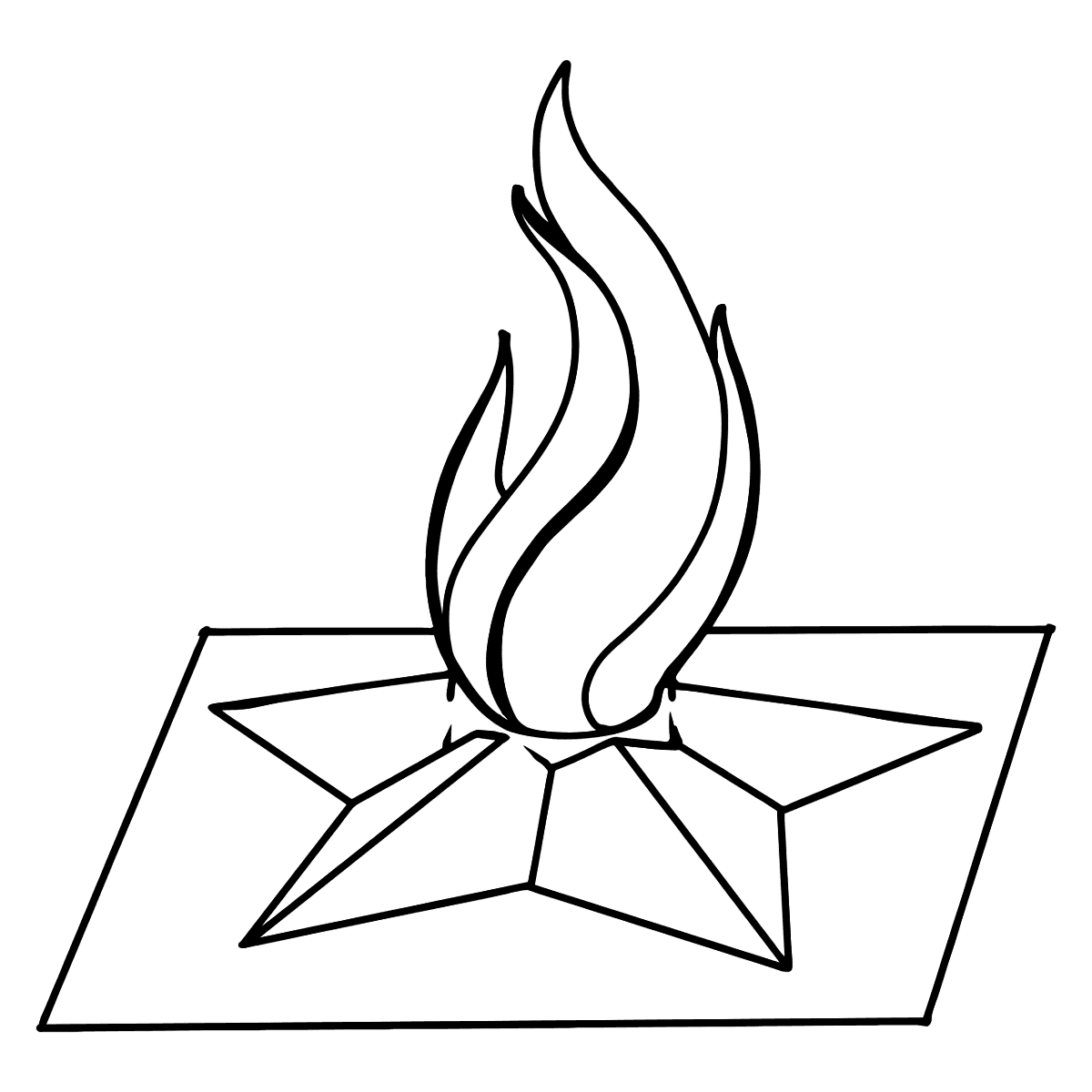 Рисунок вечного огня карандашом для срисовки. Звезда вечного огня сбоку чб. Огонь раскраска. Вечный огонь рисунок. Вечный огонь раскраска для детей.