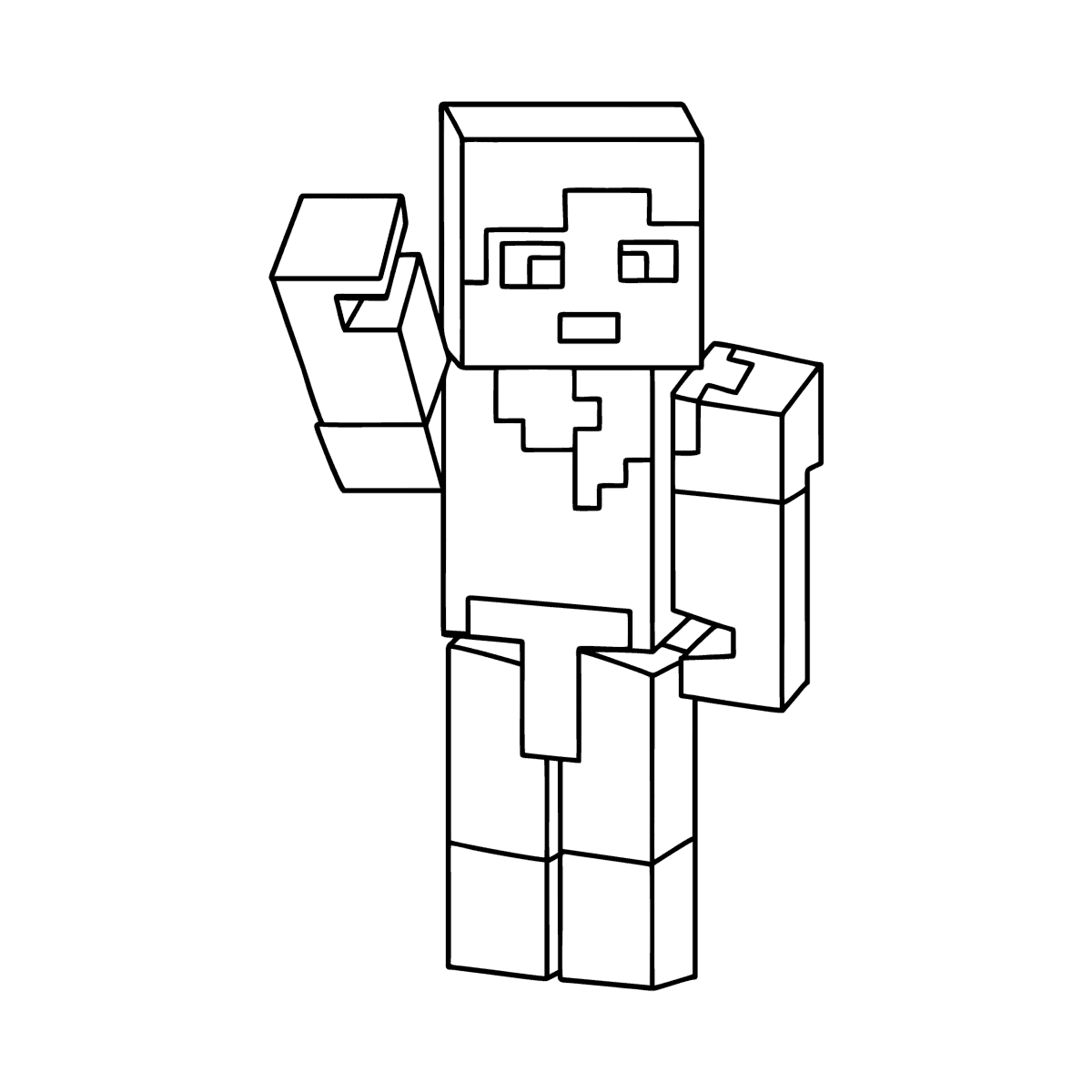 Desenho de Minecraft Alex para colorir