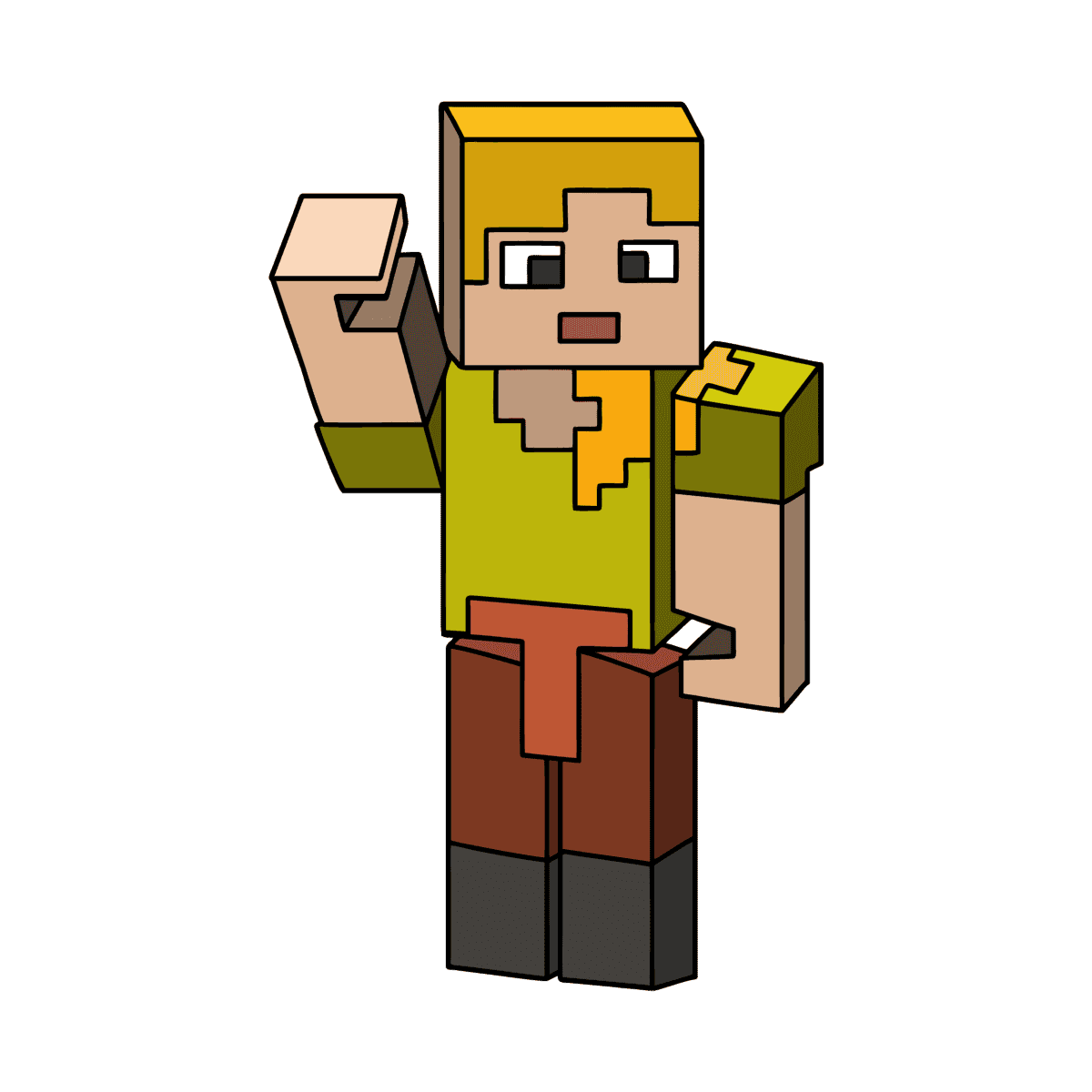 Desenho de Minecraft Alex para colorir