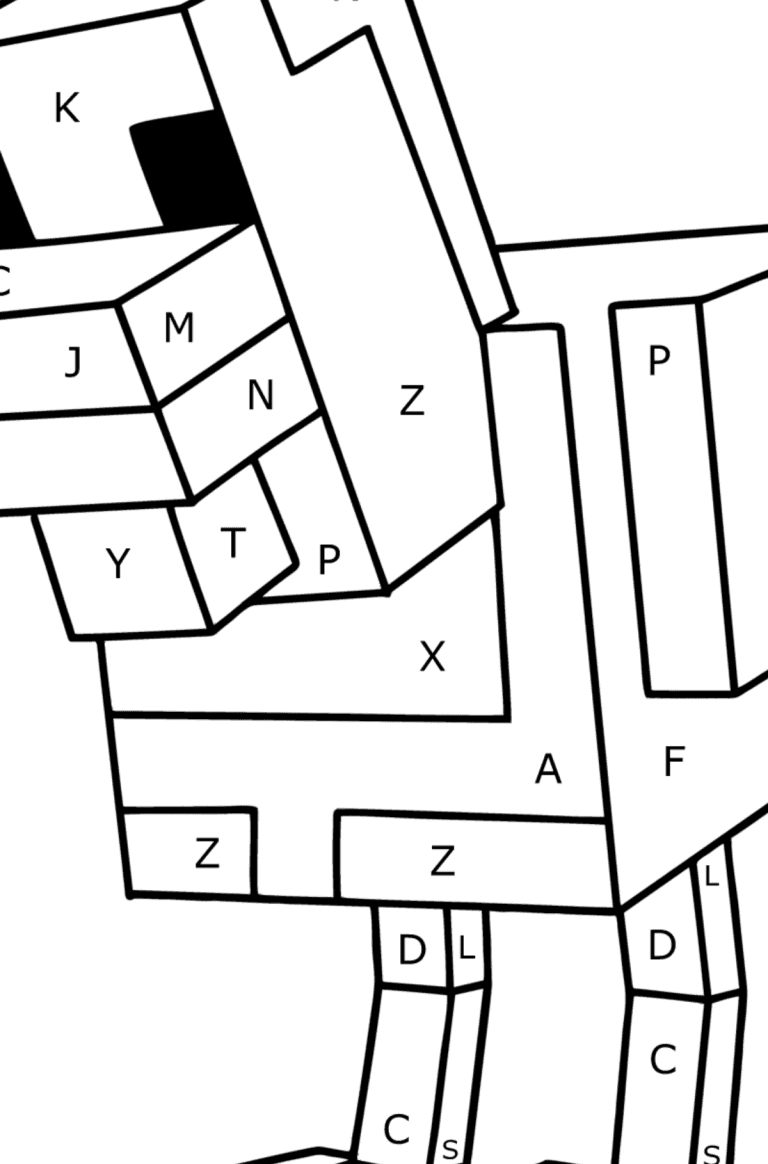 Minecraft Chicken coloring page ♥ Online and Print for Free!