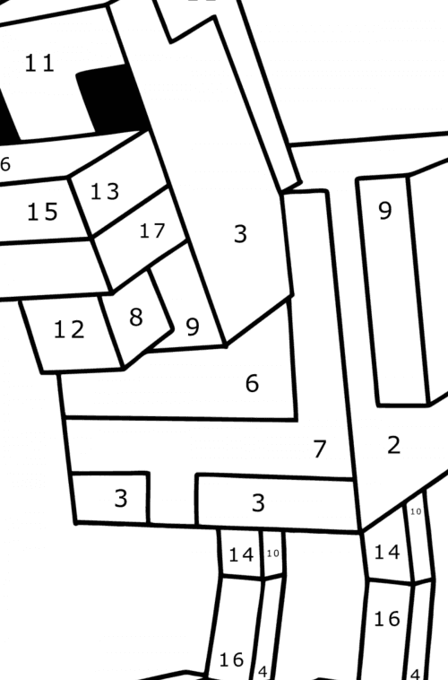 Minecraft Chicken coloring page ♥ Online and Print for Free!