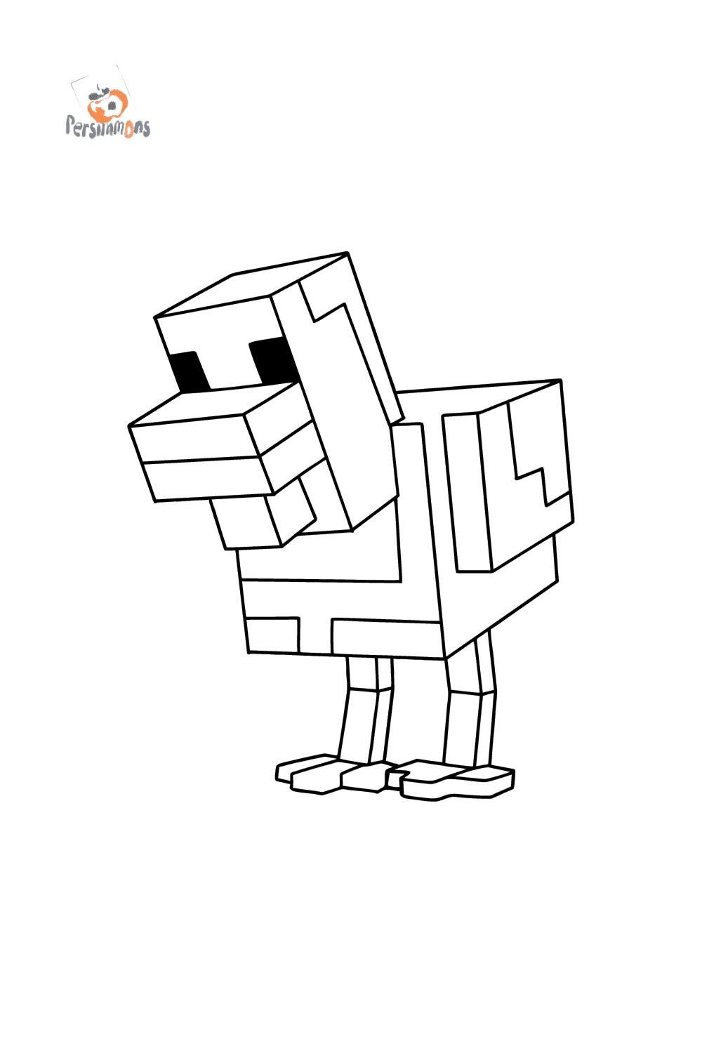 Minecraft Chicken coloring page ♥ Online and Print for Free