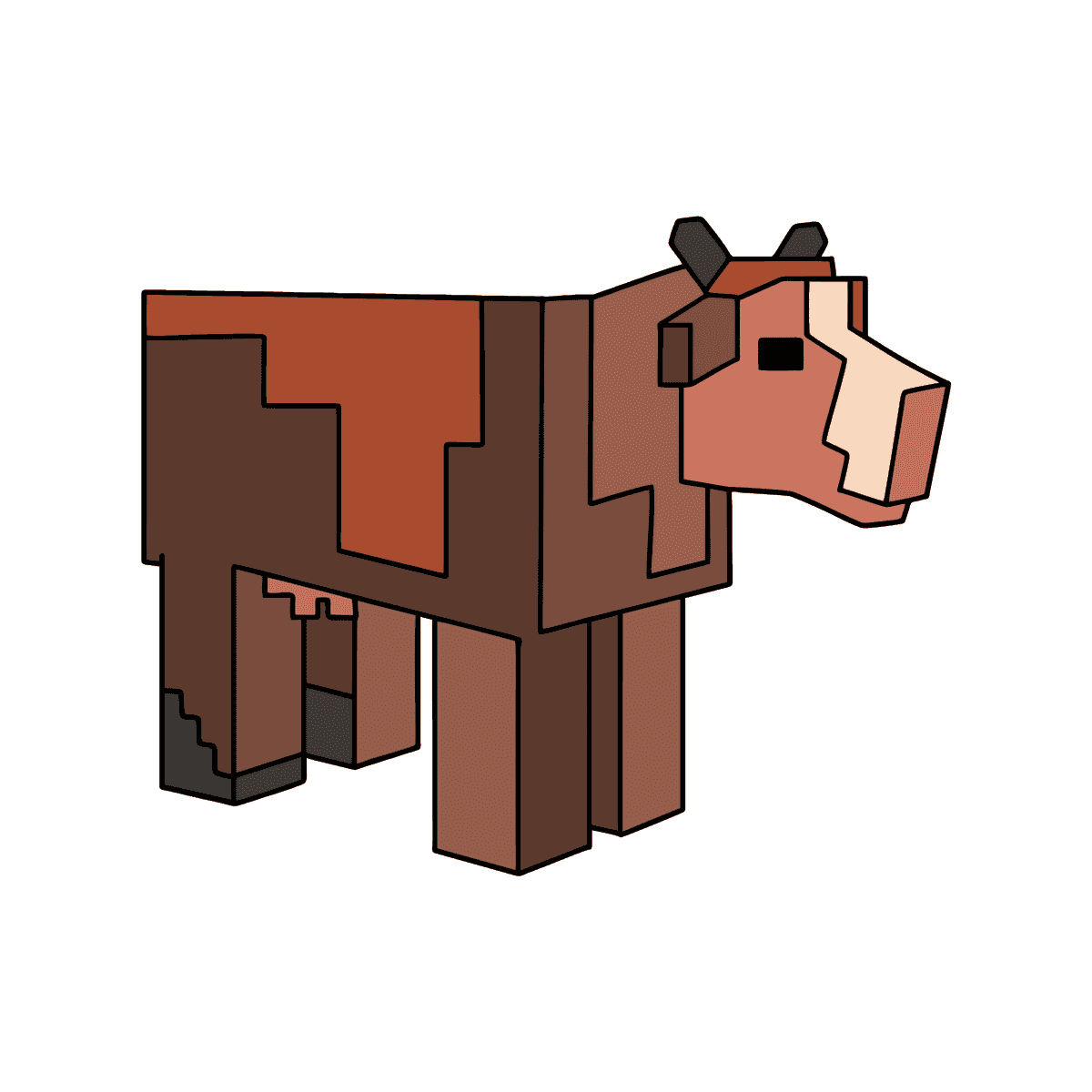 Розмальовка Майнкрафт (Minecraft) Cow ♥ Онлайн і Надрукувати! 