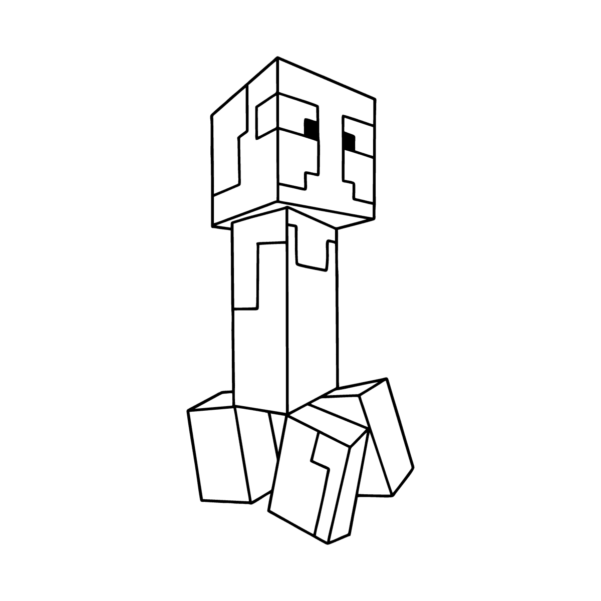 minecraft creeper coloring page online and print for free