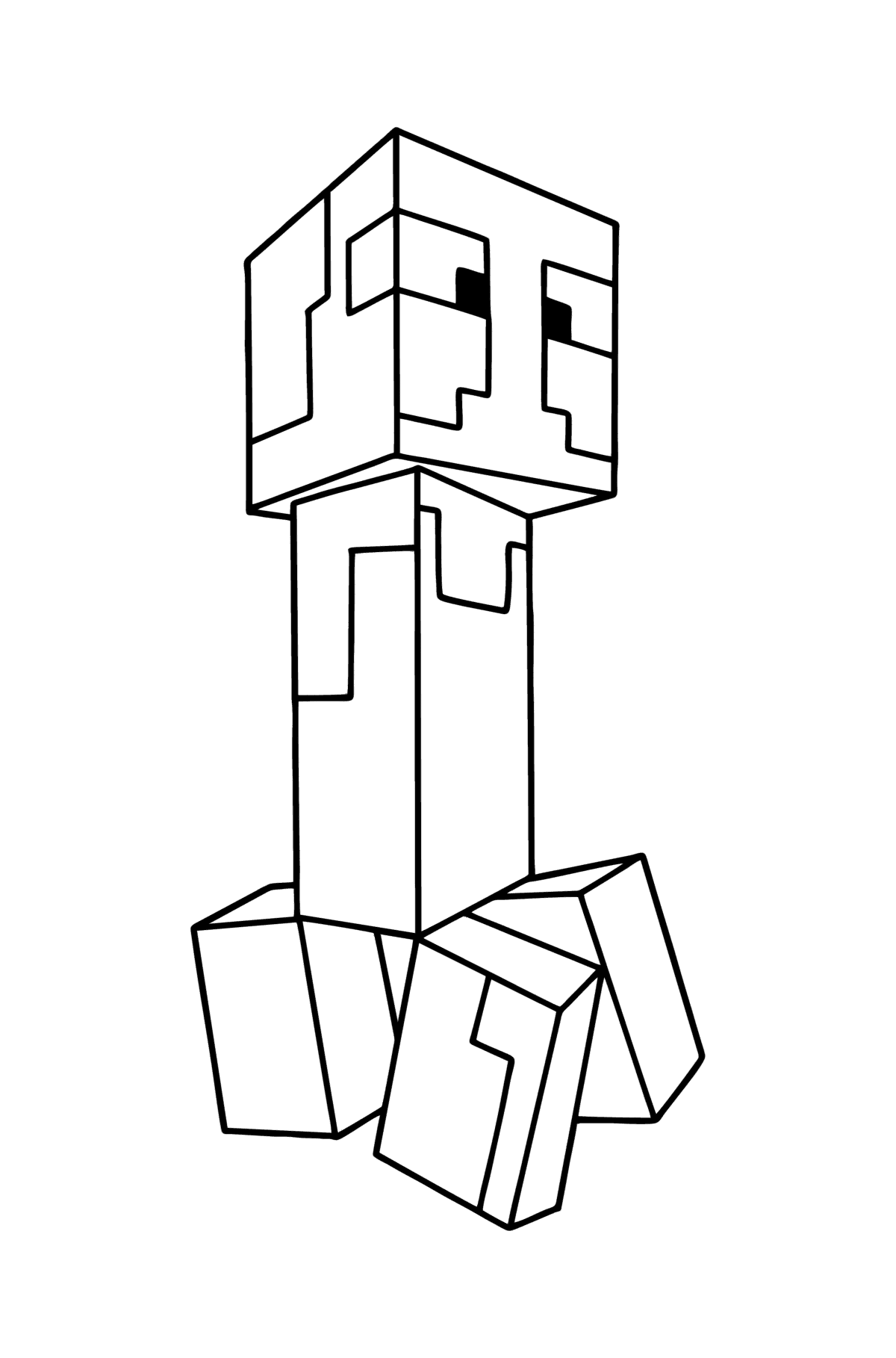 Värityskuva Minecraft Creeper - Värityskuvat lapsille