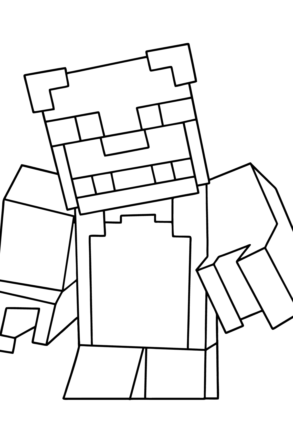Розмальовка Майнкрафт (Minecraft) Freddy - Розмальовки для дітей