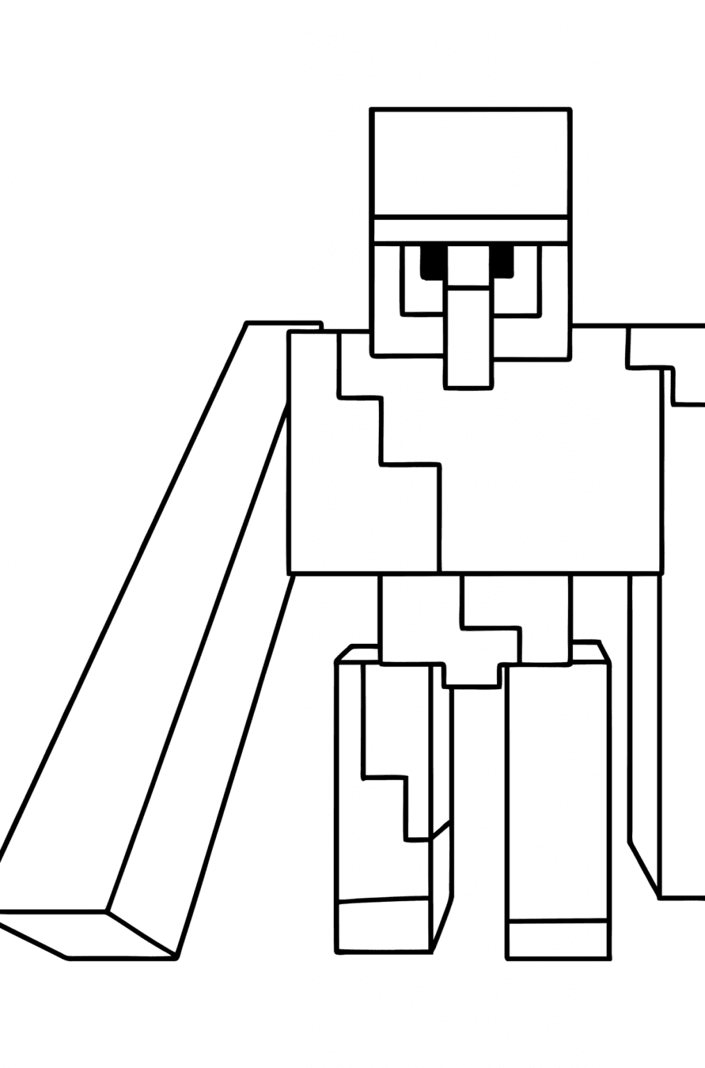 Minecraft Iron Golem colouring page ♥ Online and Print for Free!