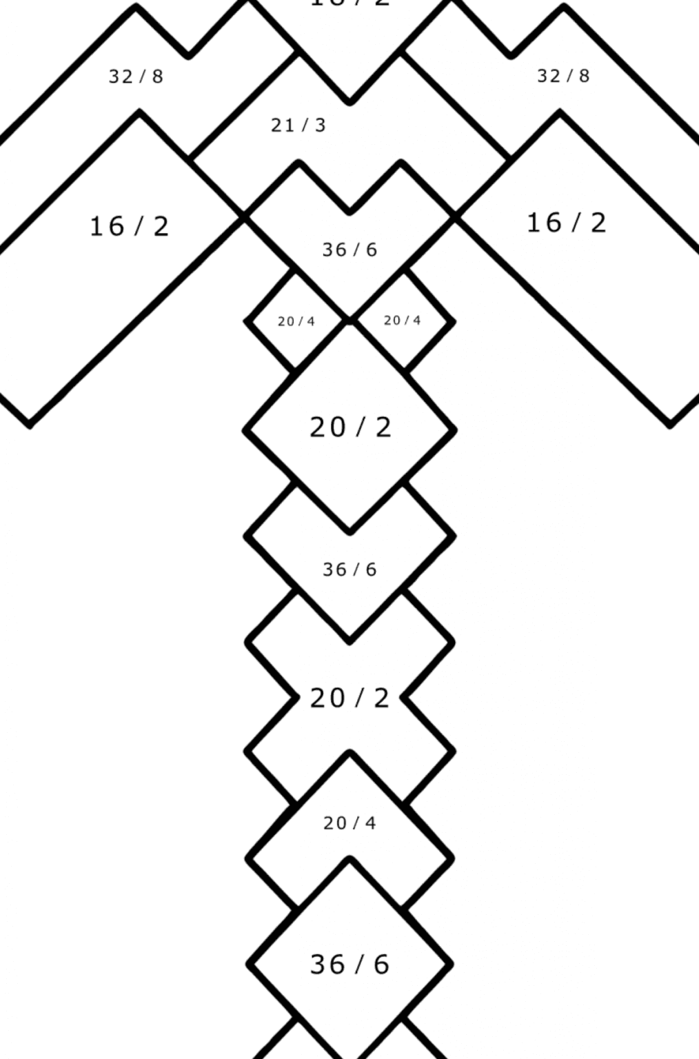 Minecraft Pickaxe coloring page ♥ Online and Print for Free!