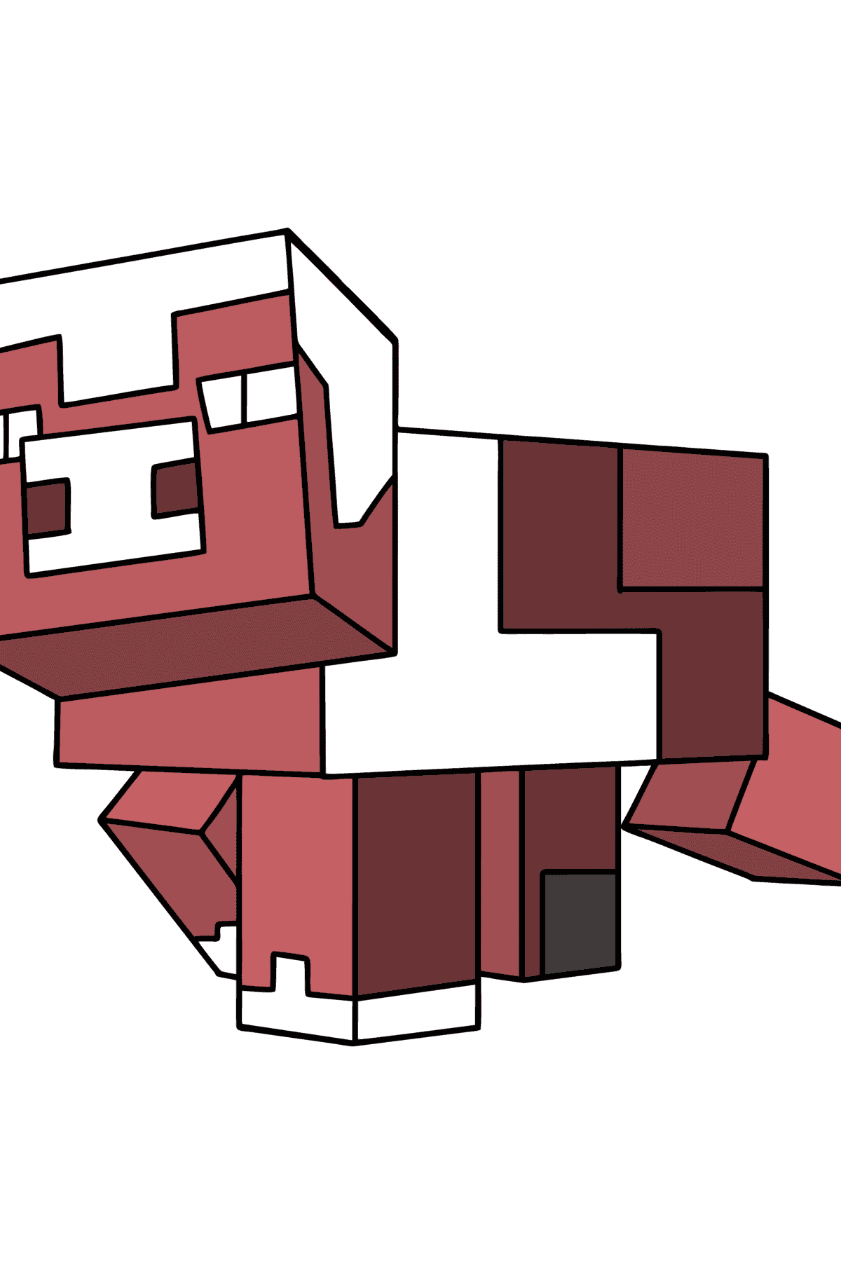 Desenho de Minecraft Pig para colorir - Imagens para Colorir para Crianças
