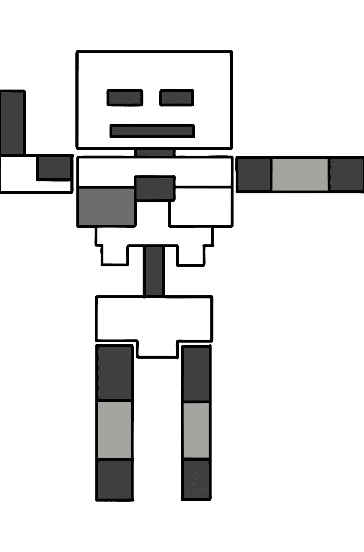 Minecraft Skeleton coloring page - Coloring Pages for Kids