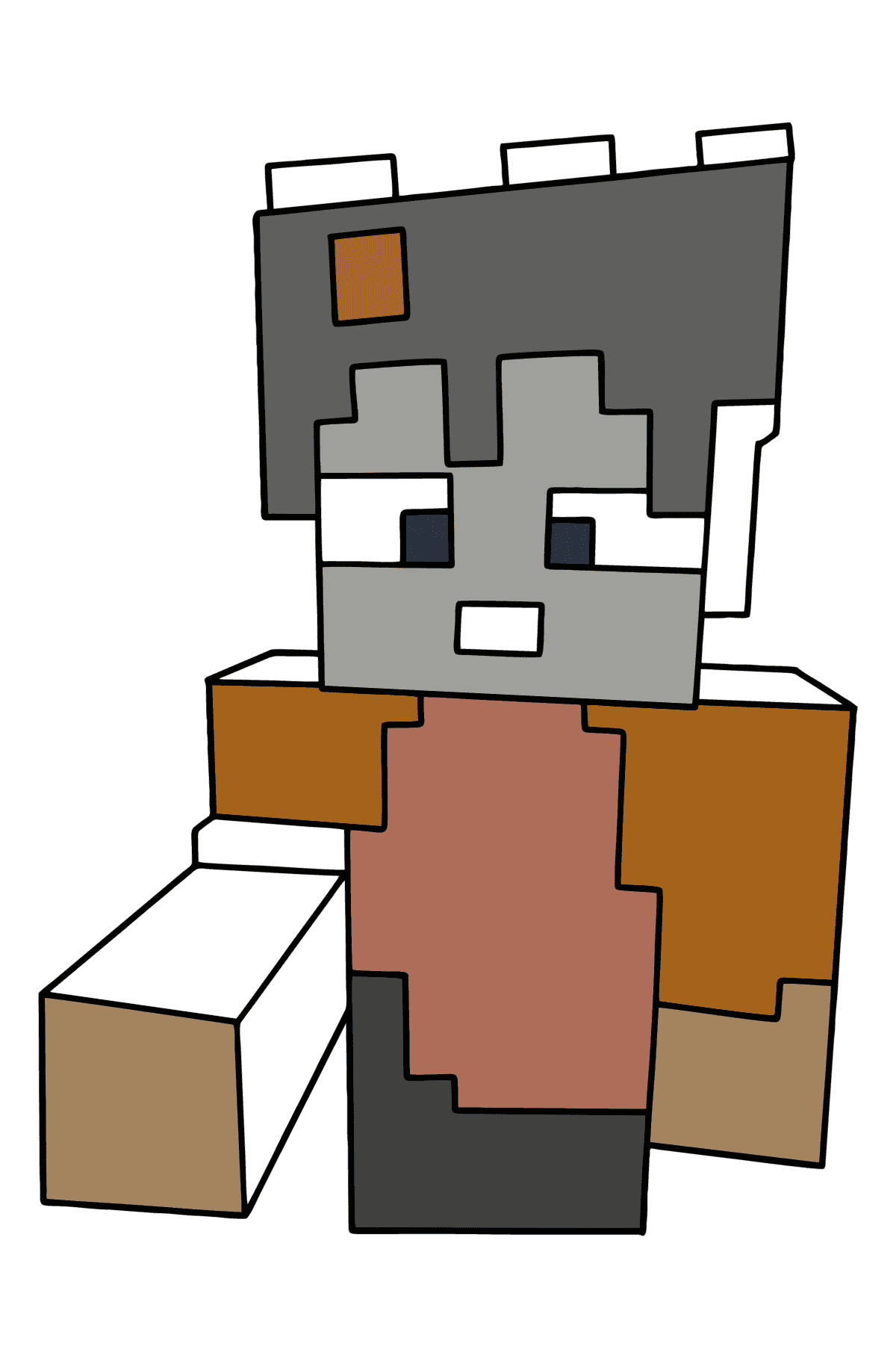 Minecraft Stampy colouring page - Coloring Pages for Kids