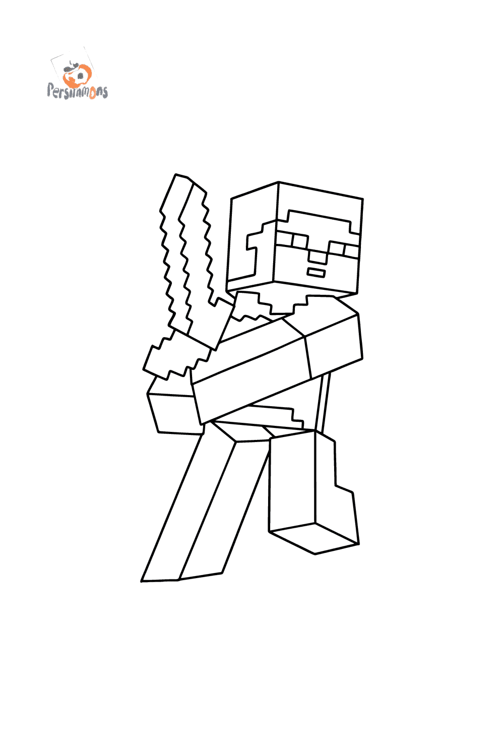 Steve From Minecraft Coloring Page Get Coloring Pages Minecraft Steve