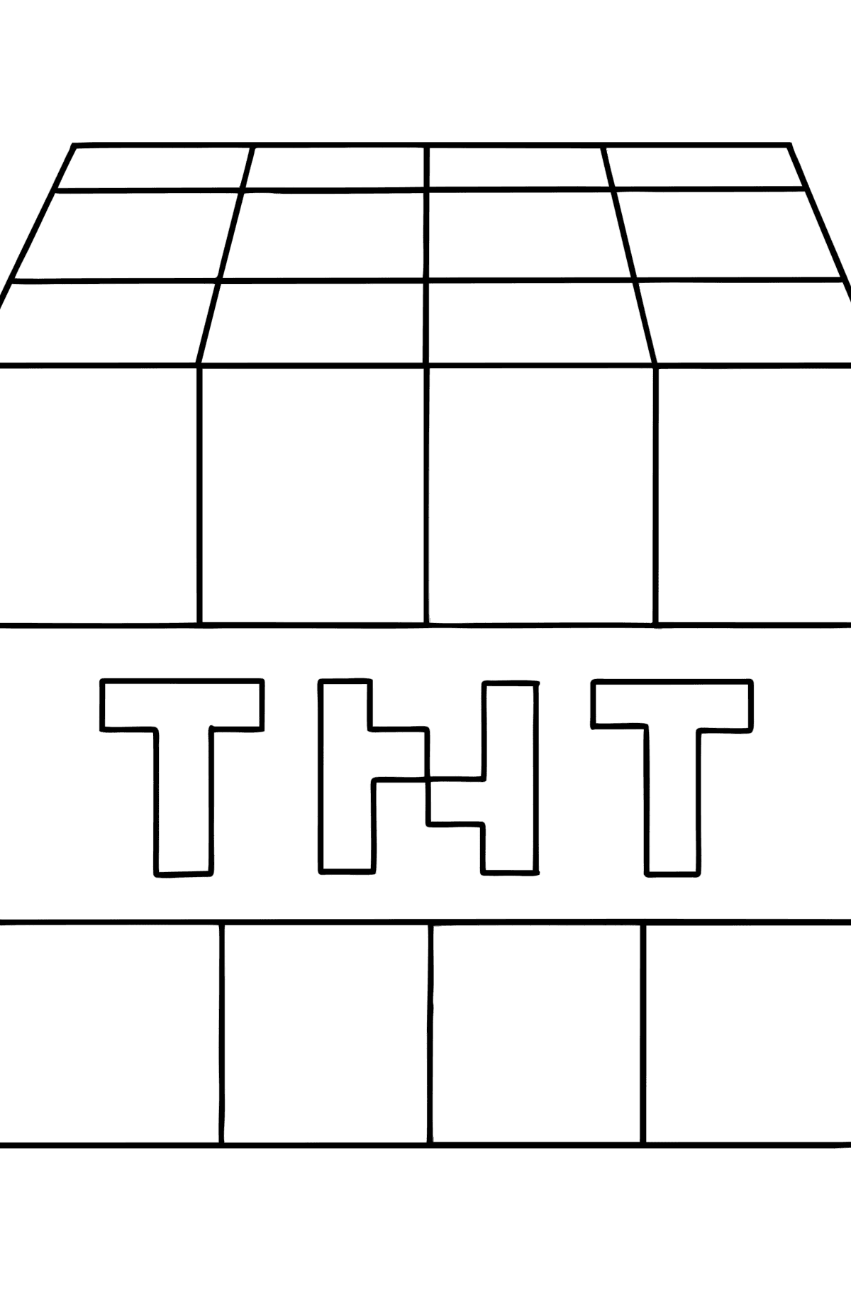 Раскраска Майнкрафт TNT - Картинки для Детей