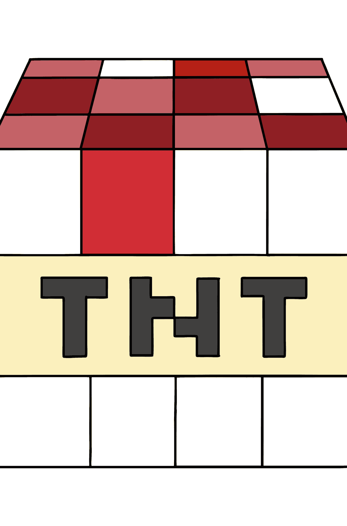 Kolorowanka Minecraft Tnt - Kolorowanki dla dzieci