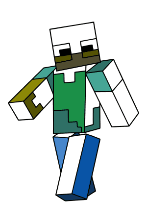 Minecraft Steve coloring page ♥ Online and Print for Free!