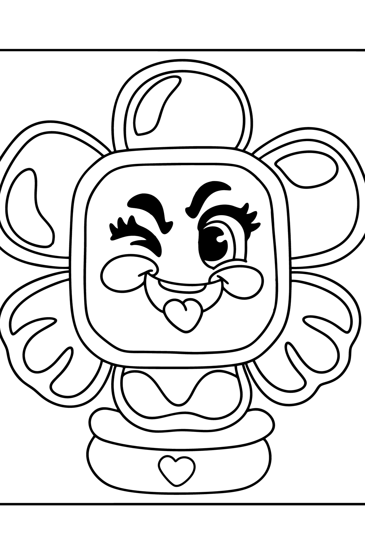 Coloring page MojiPops Flowy - Coloring Pages for Kids