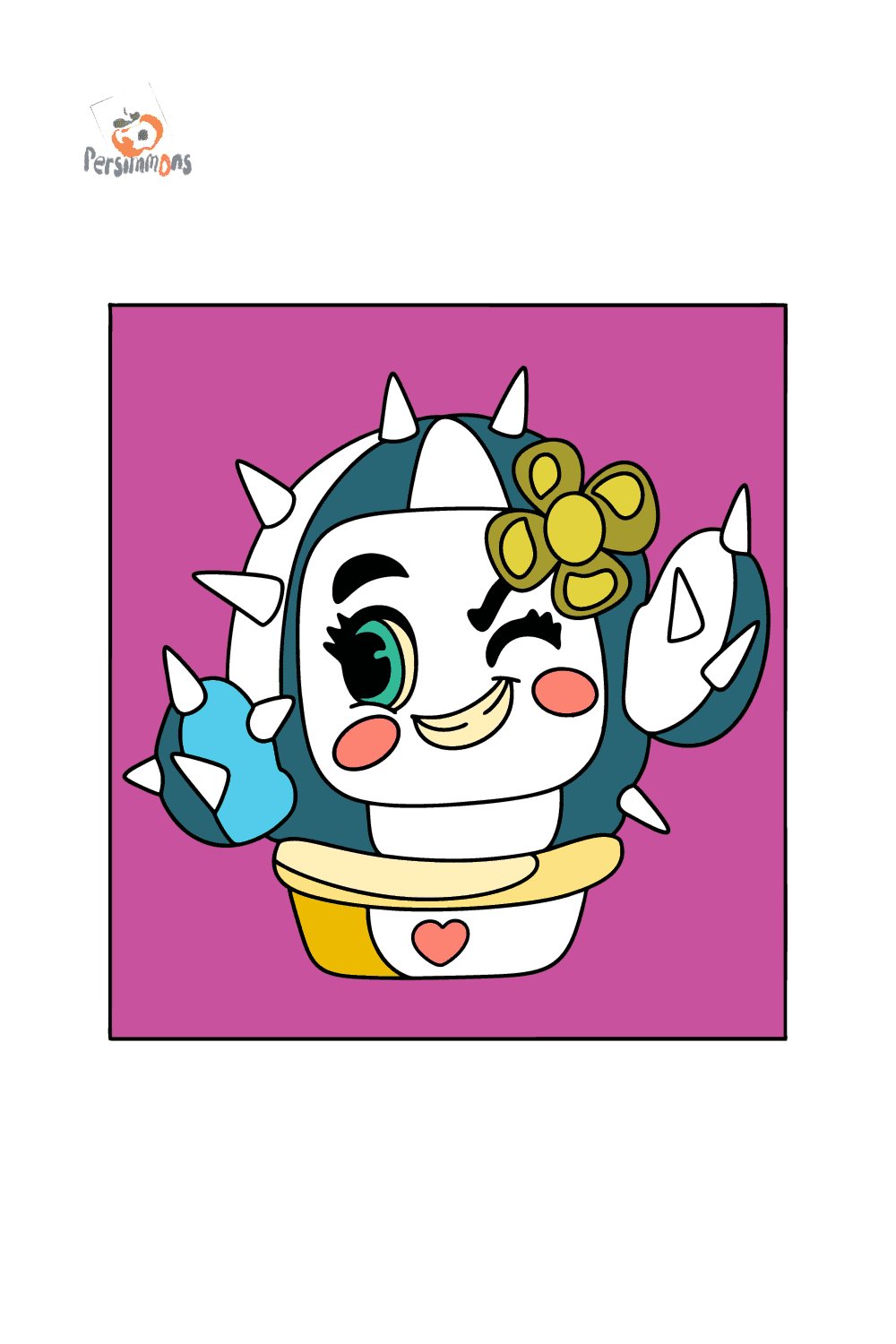 Coloring page moji pops kaktia online and print for free 