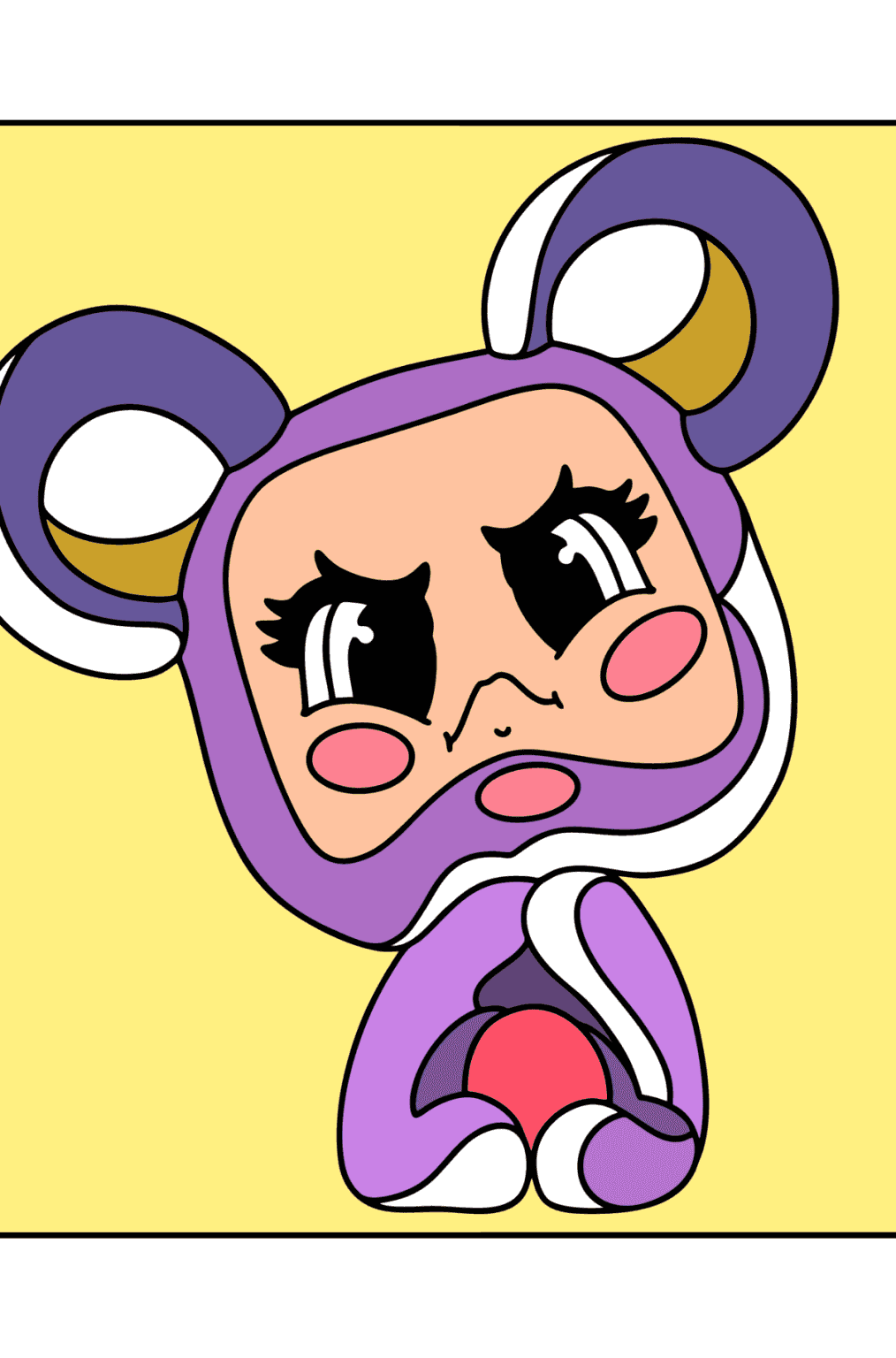 Desenho mojipops amy para colorir para imprimir e online