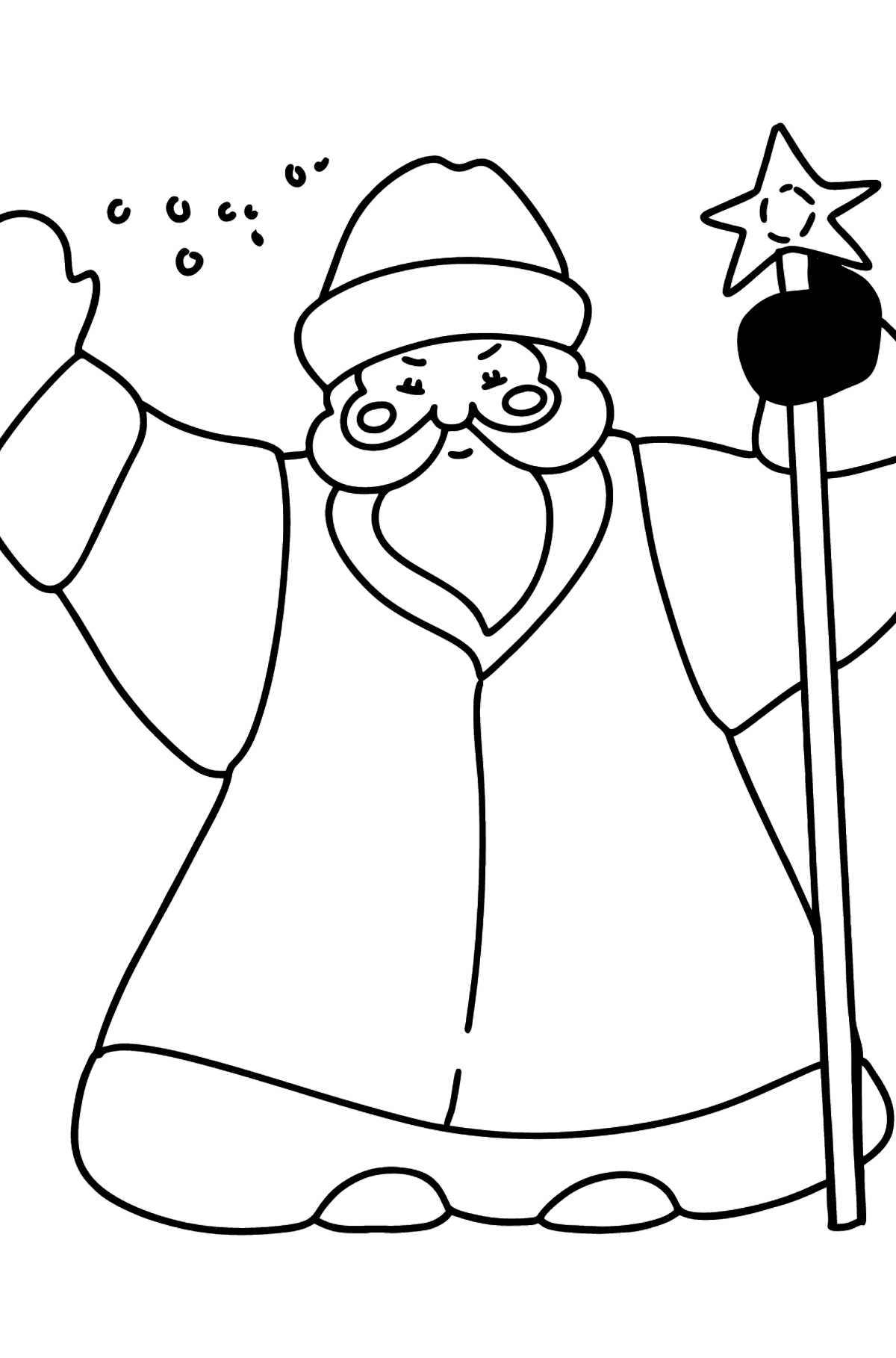 Раскраска дед мороз - Картинки для Детей