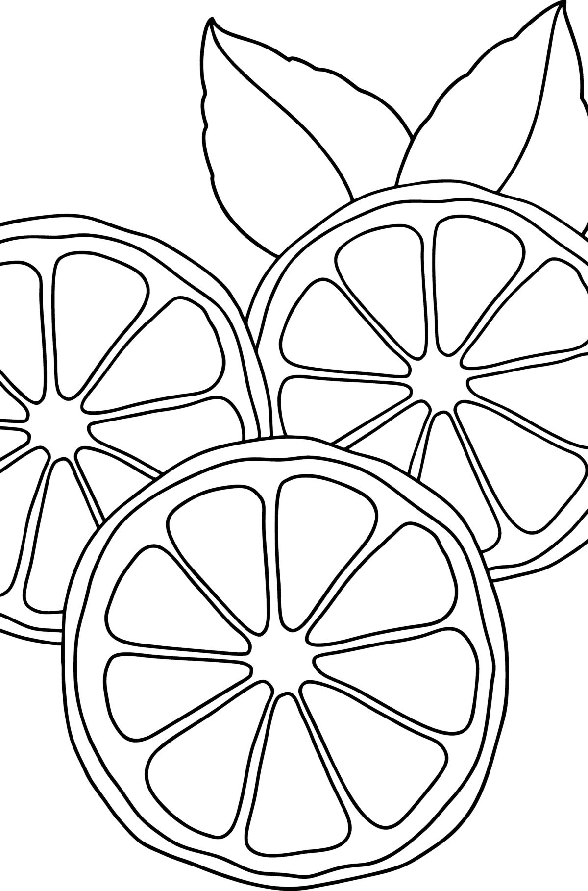 Three oranges сoloring page - Coloring Pages for Kids