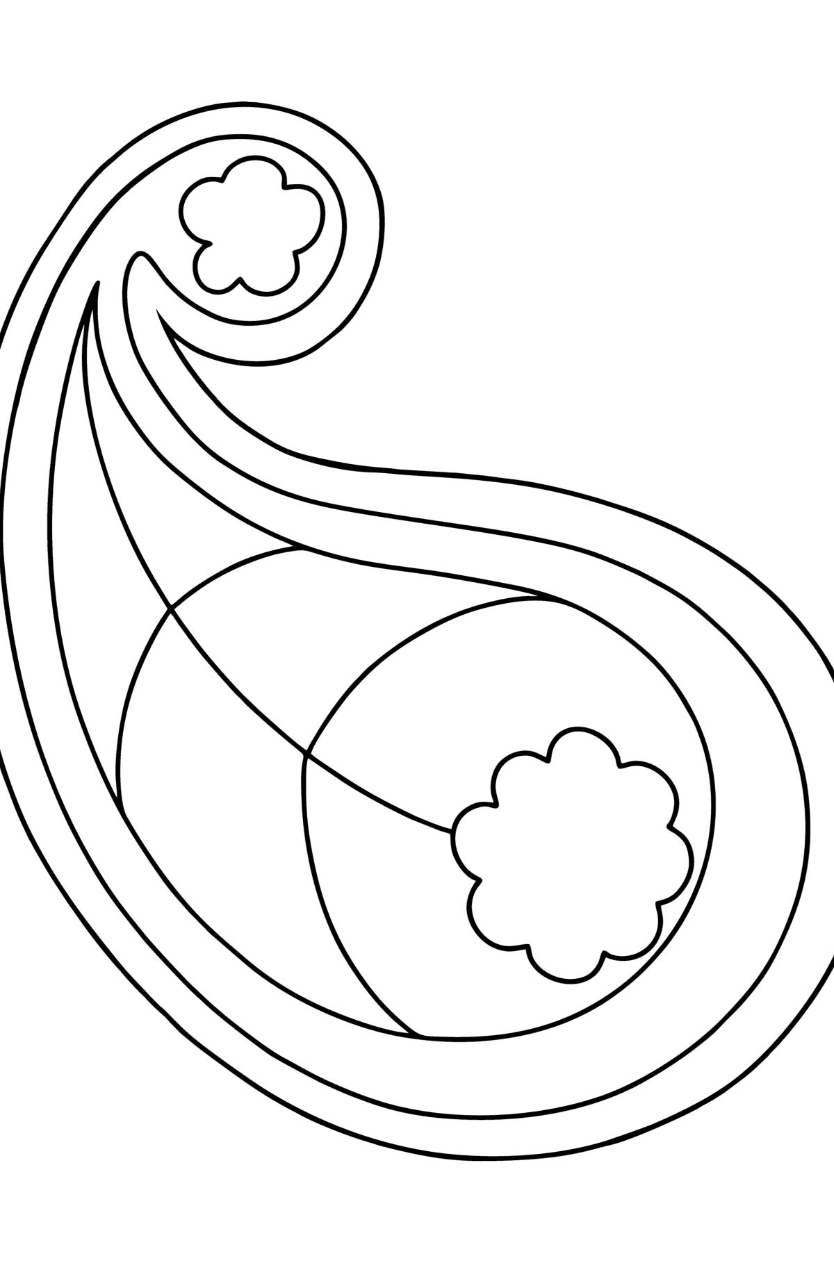 Simple Paisley coloring page - Coloring Pages for Kids