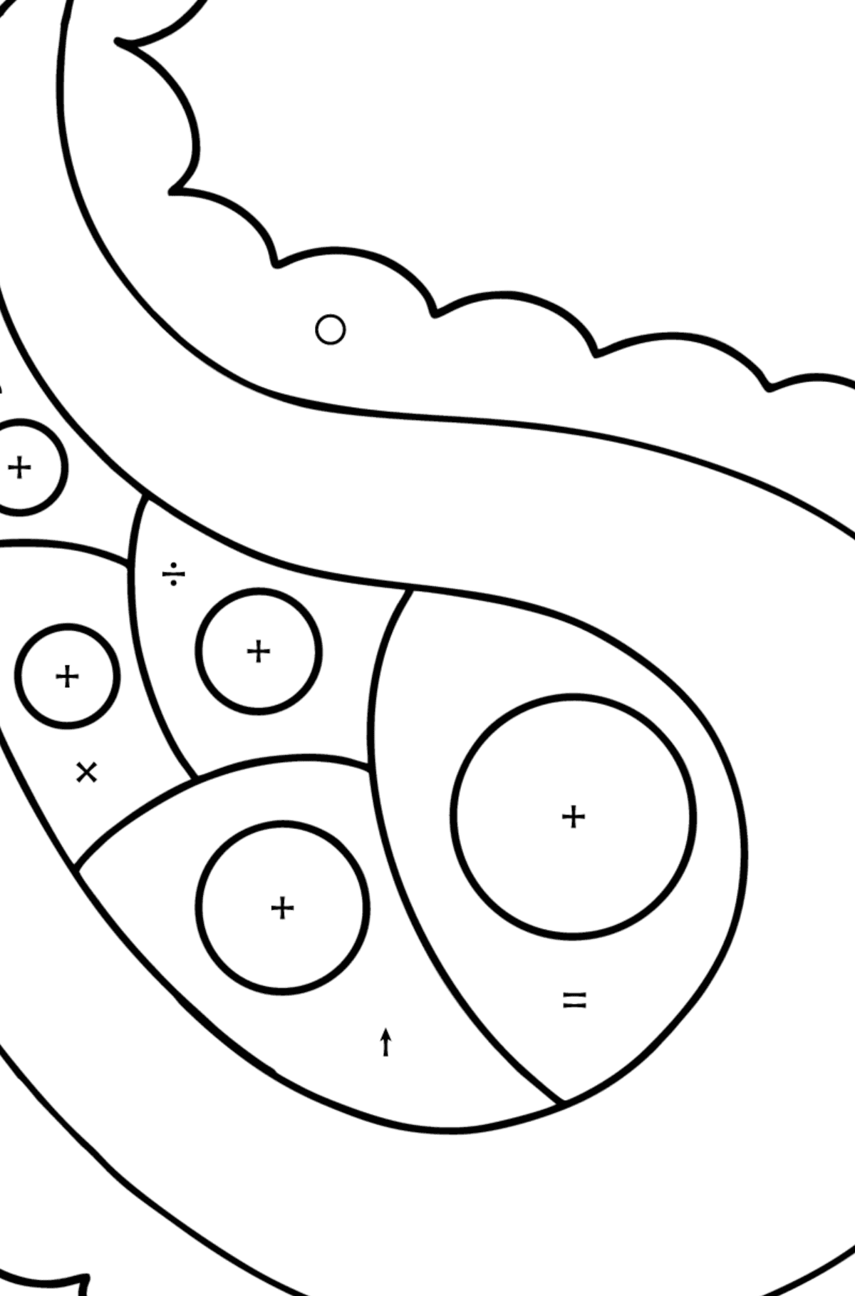 Kids Paisley coloring page - Coloring by Symbols and Geometric Shapes for Kids