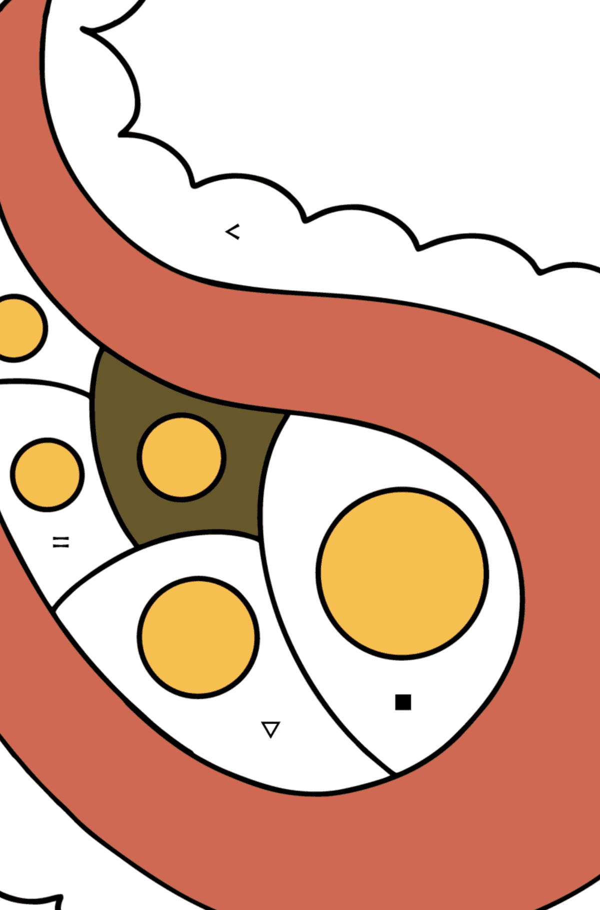 Раскраска детский пейсли - По Символам для Детей