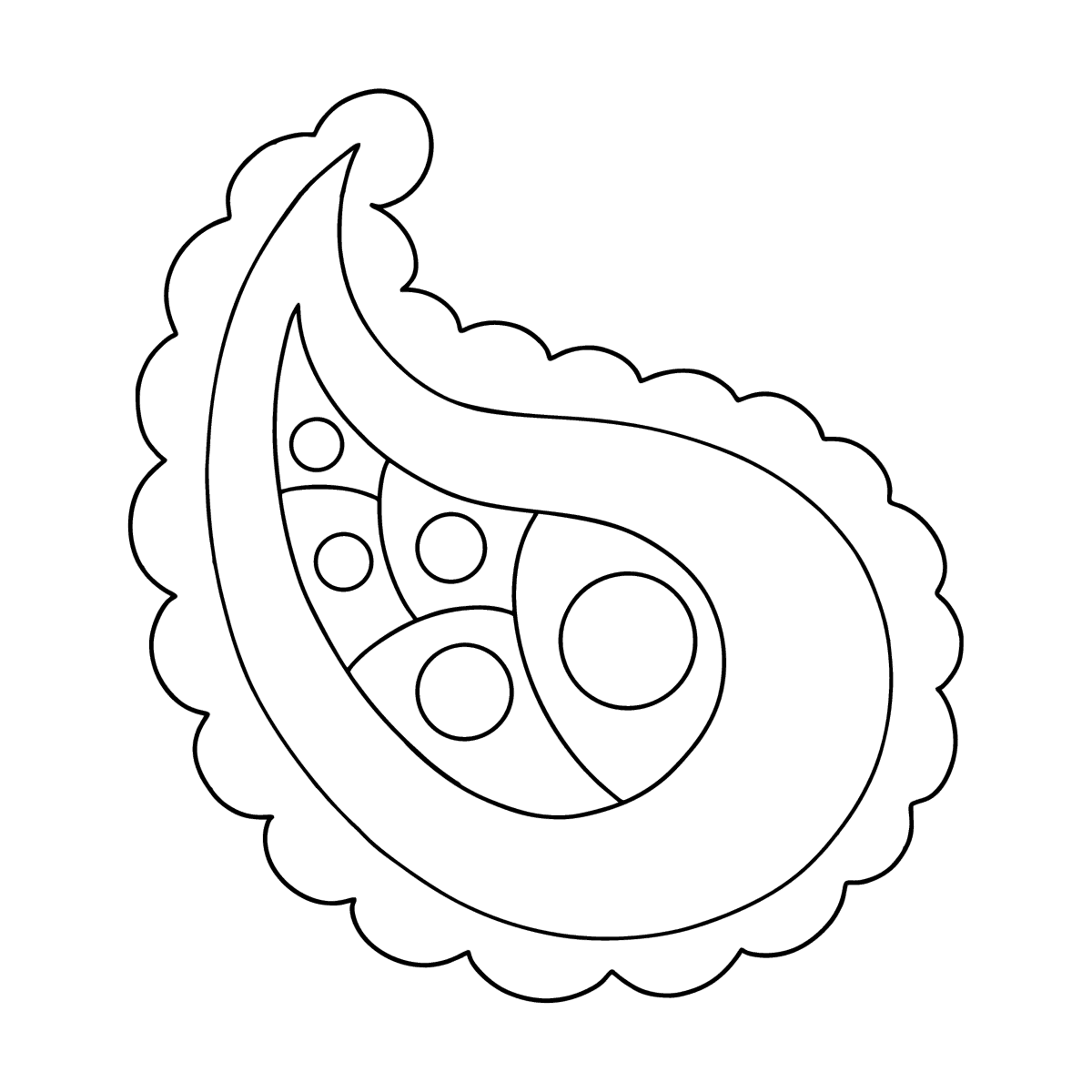 Kids Paisley coloring page ♥ Online and Print for Free!