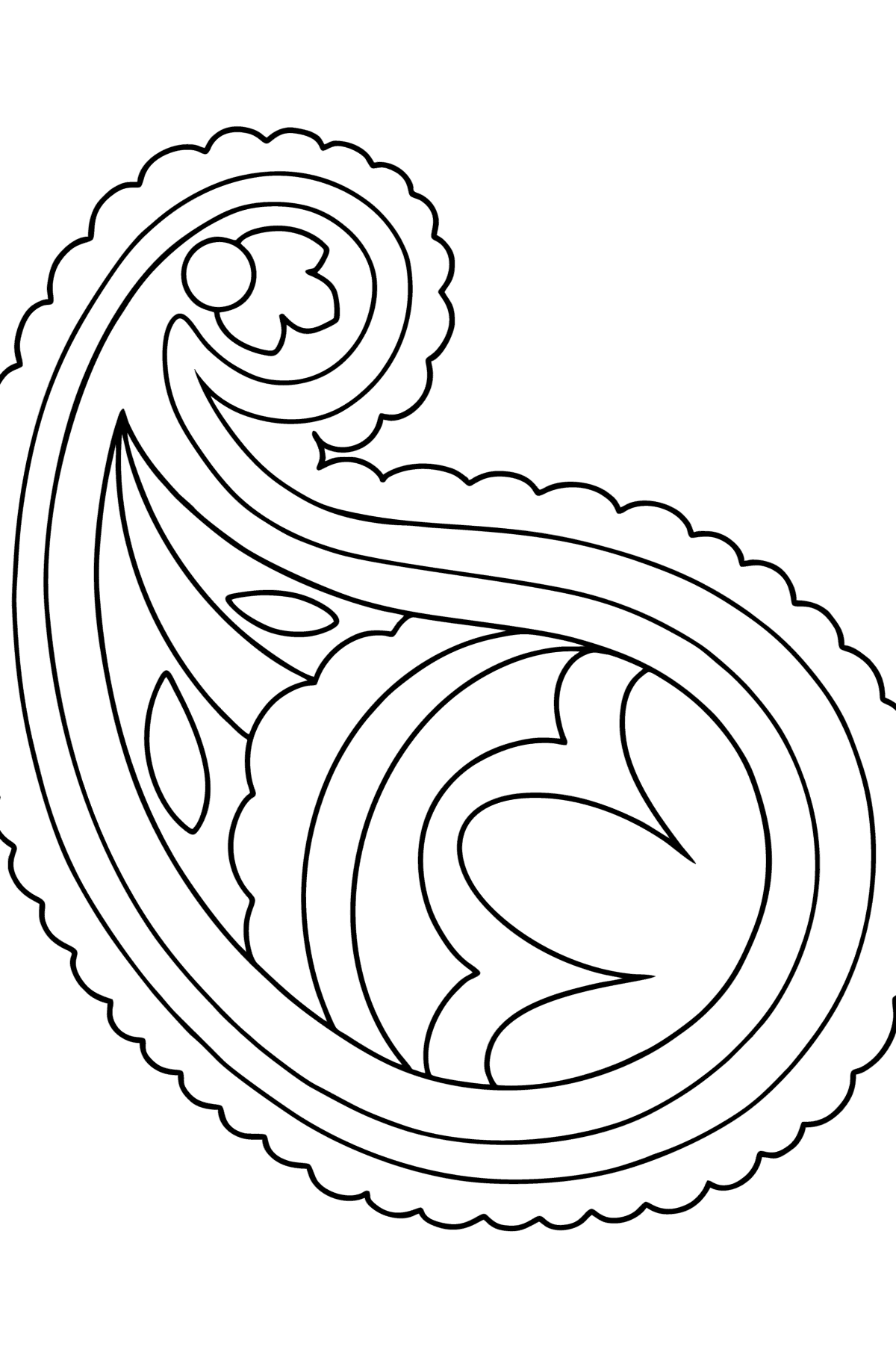 Paisley coloring page - 16 Elements - Coloring Pages for Kids